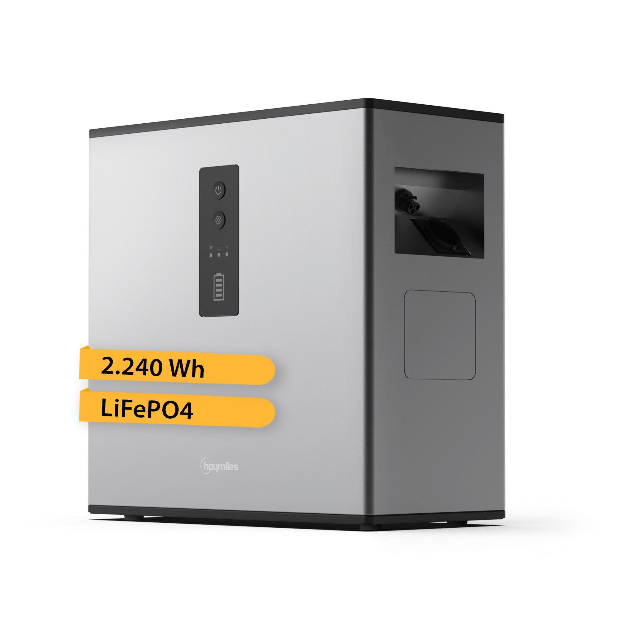Hoymiles Solarbatterie MS-A2 für Solaranlagen LiFePo4 - private Stromerzeugung Solarladegerät (mit WiFi, 2.240Wh, mit oder ohne HMS Инвертор & 5m AC-Kabel, Solarspeicher für Balkonkraftwerke, langlebig & einfache Installation)