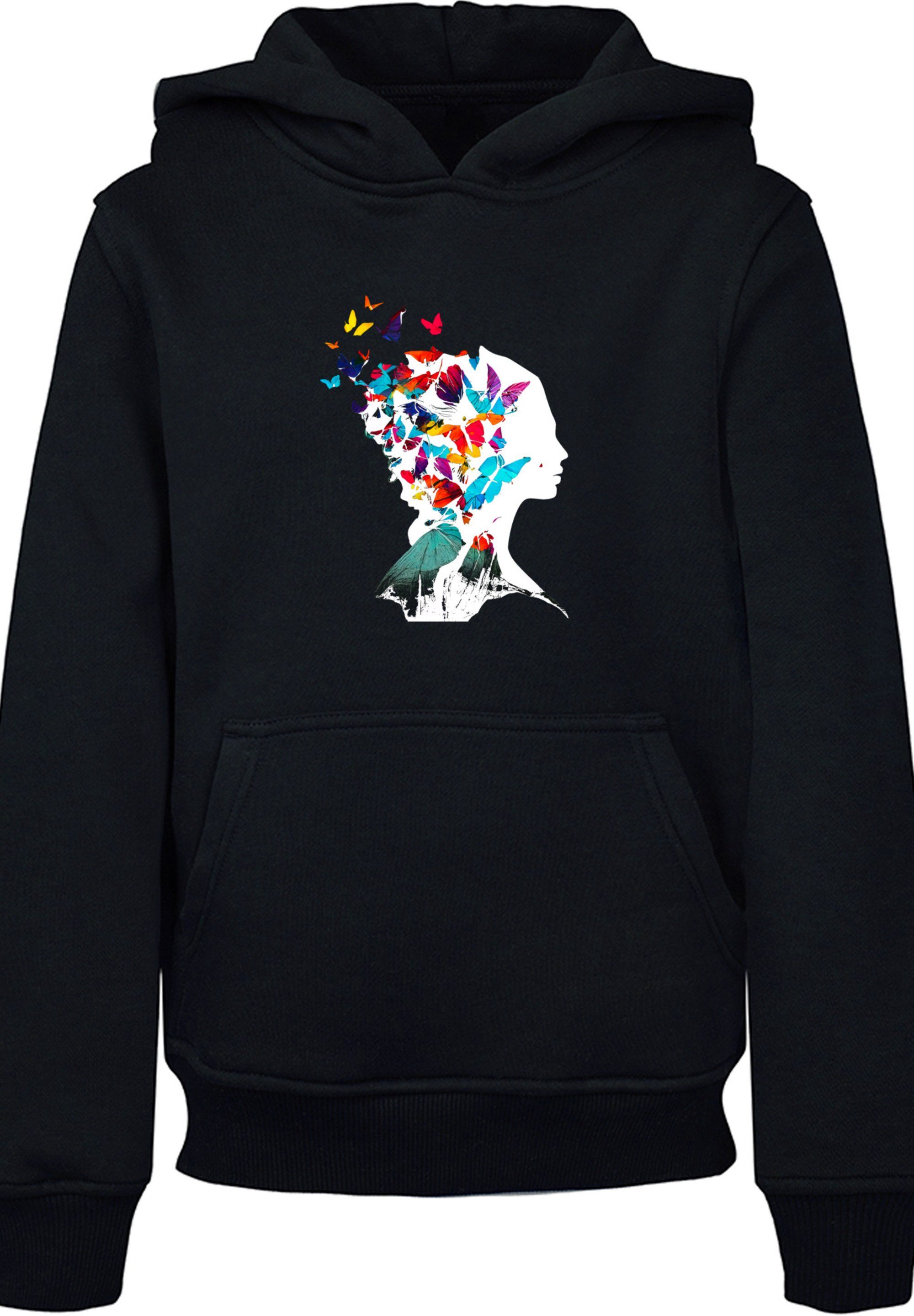 Schmetterling Print Silhouette Kapuzenpullover UNISEX F4NT4STIC HOODIE