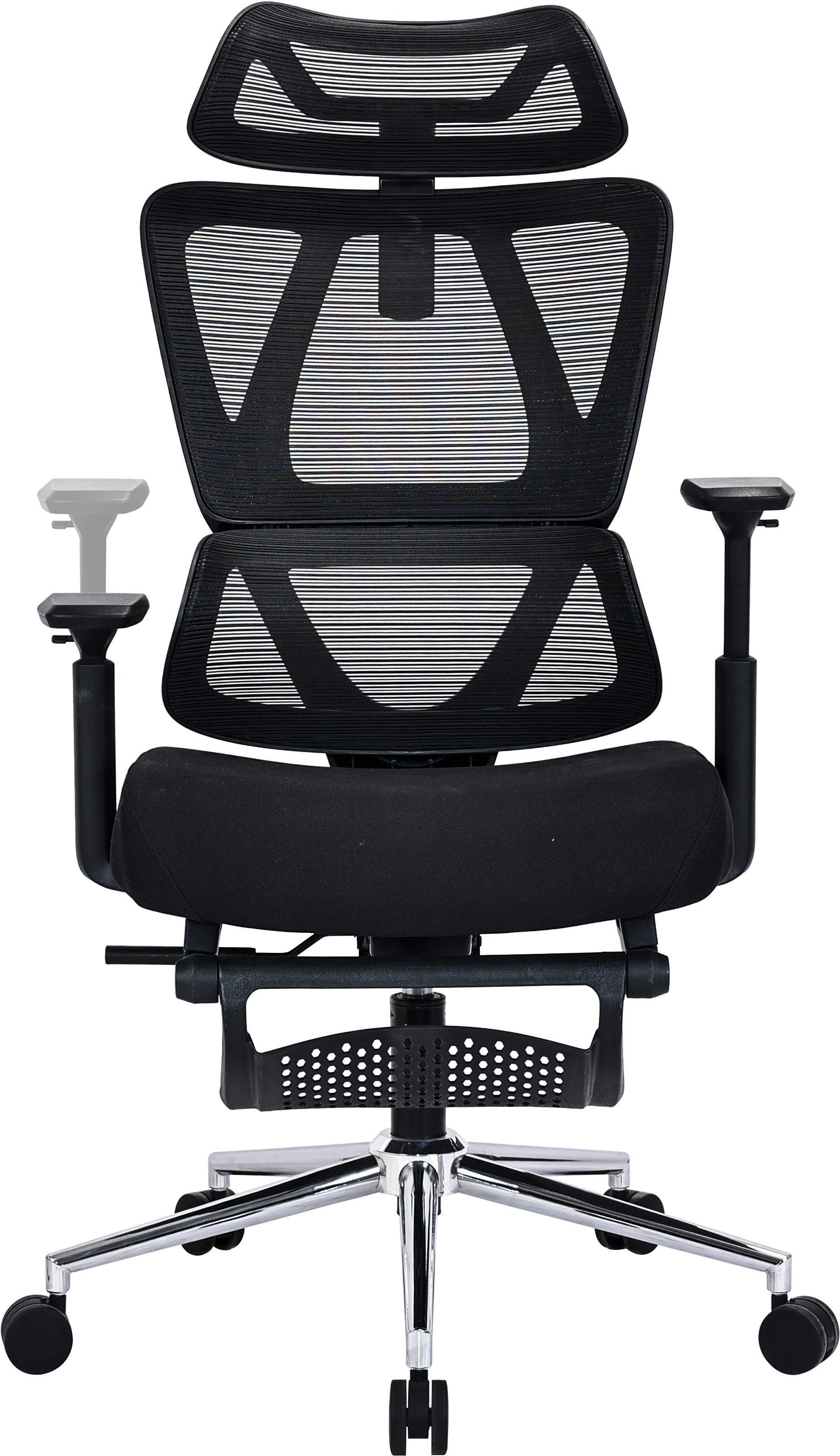 OTTO home Drehstuhl Andora, moderner ergonomischer Schreibtischstuhl, mit Fußstütze