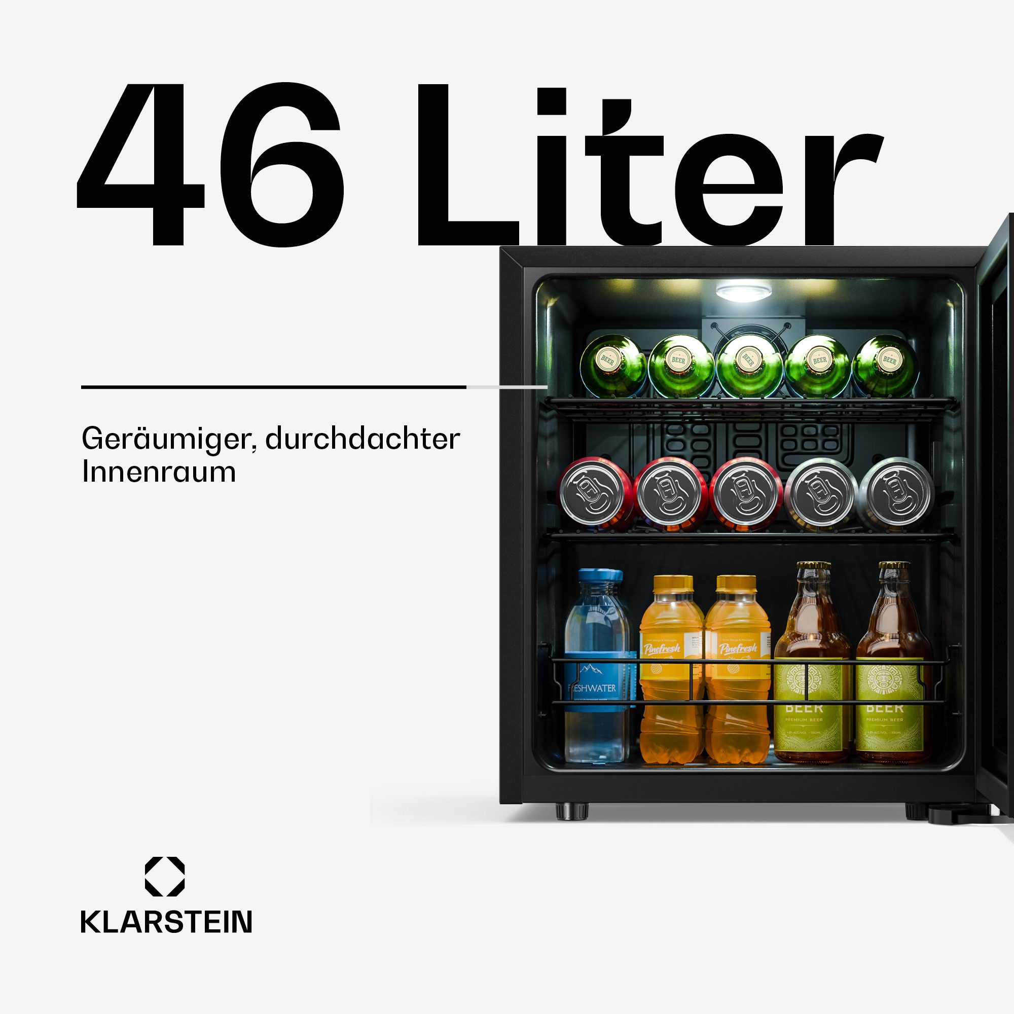 Klarstein Getränkekühlschrank 10048318, 51.5 cm hoch, 43 cm breit