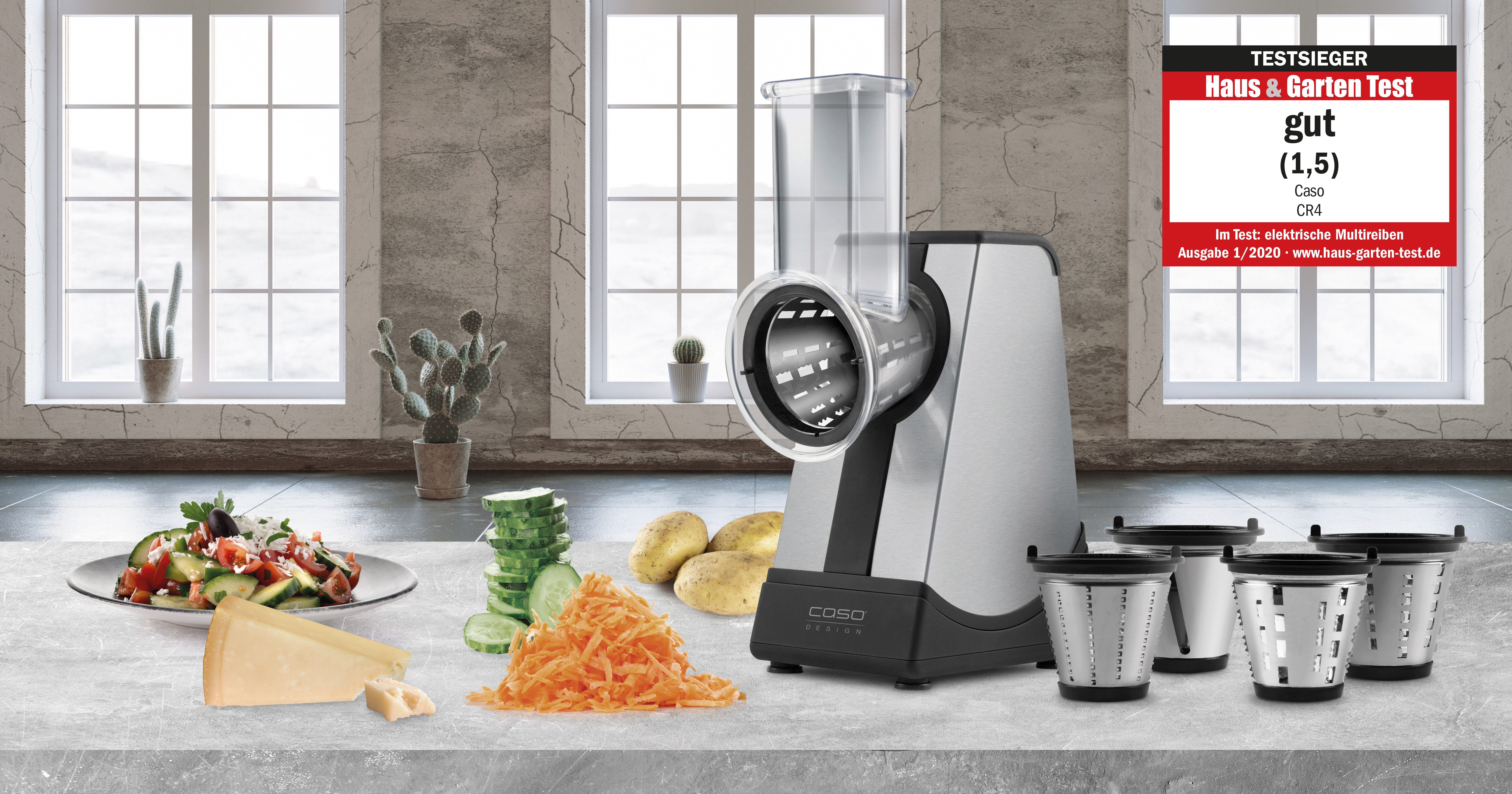 Caso Multireibe CR4, 4 Acid-Etched Einsätze, Konische Form der Einsätze, Kippmodus