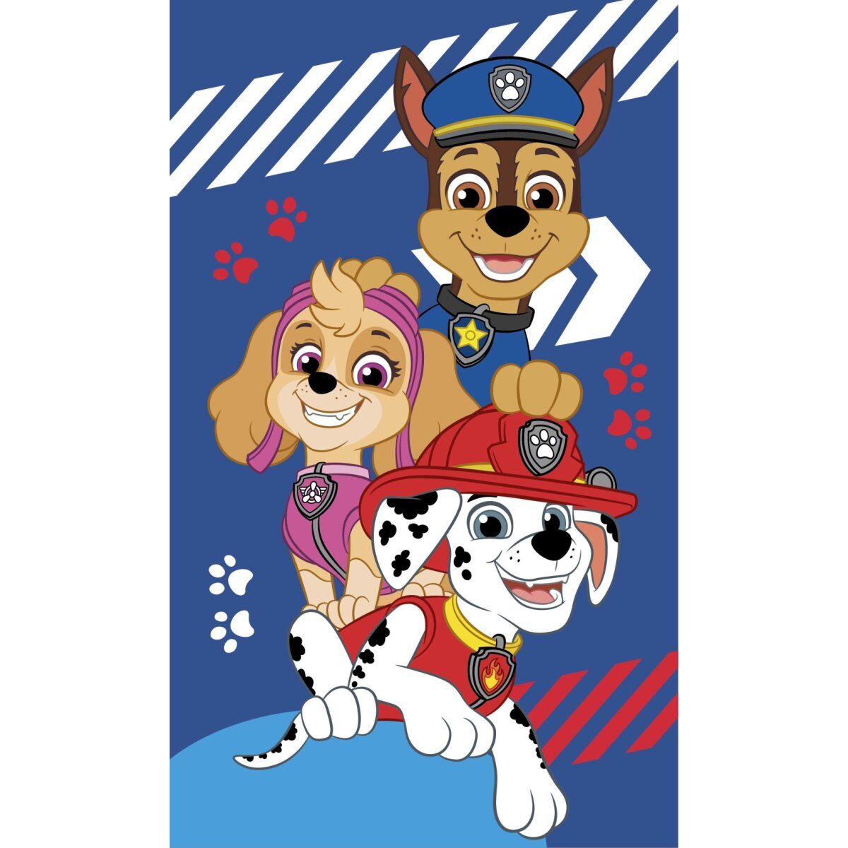 PAW PATROL Badetücher Paw Patrol Blue Hand- & Gesichtstuch 30x50 cm, 100% Baumwolle (1-St)
