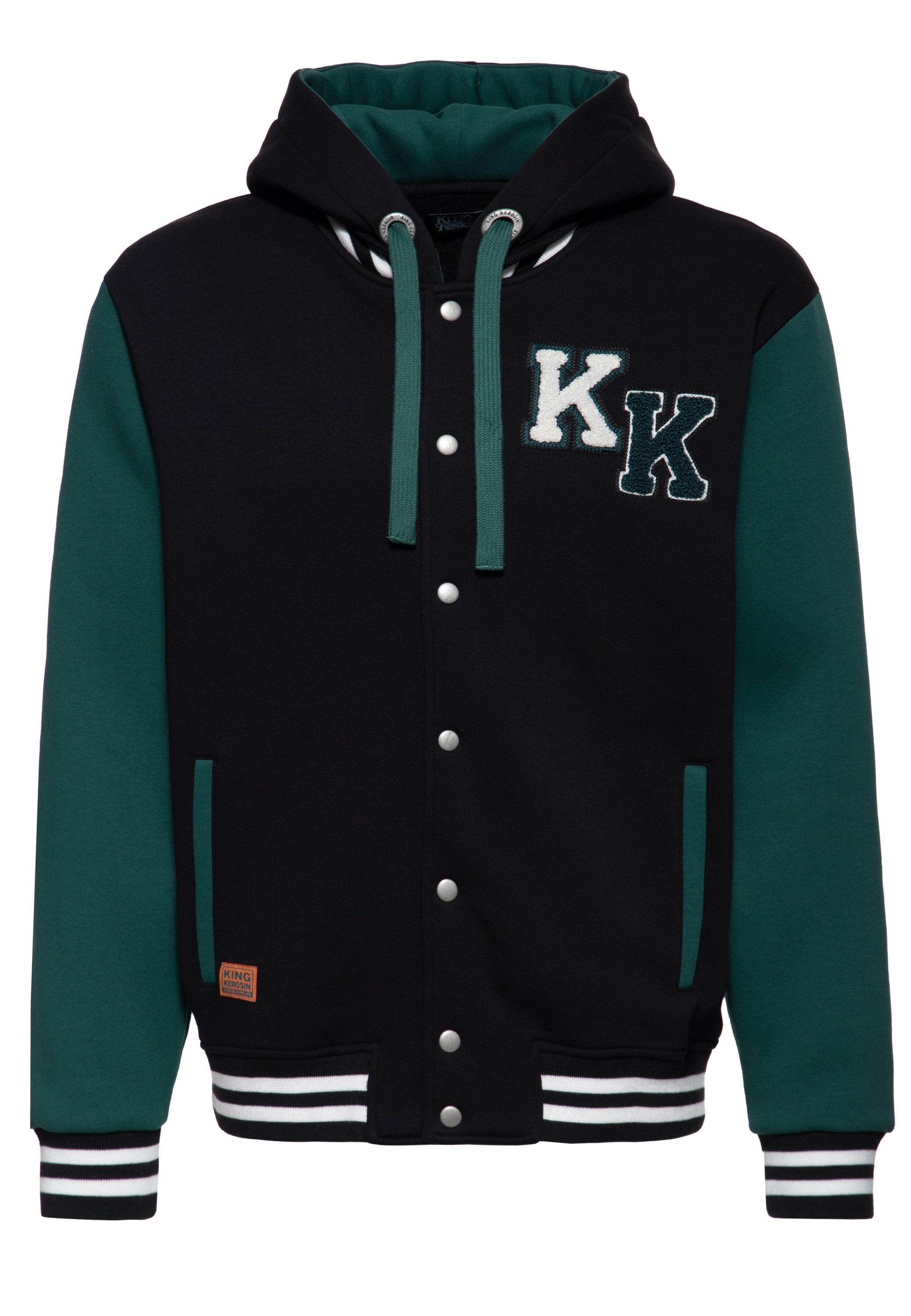 KingKerosin Collegejacke Milwaukee Iron (1-St) Rückenprint mit Motorblock-Motiv