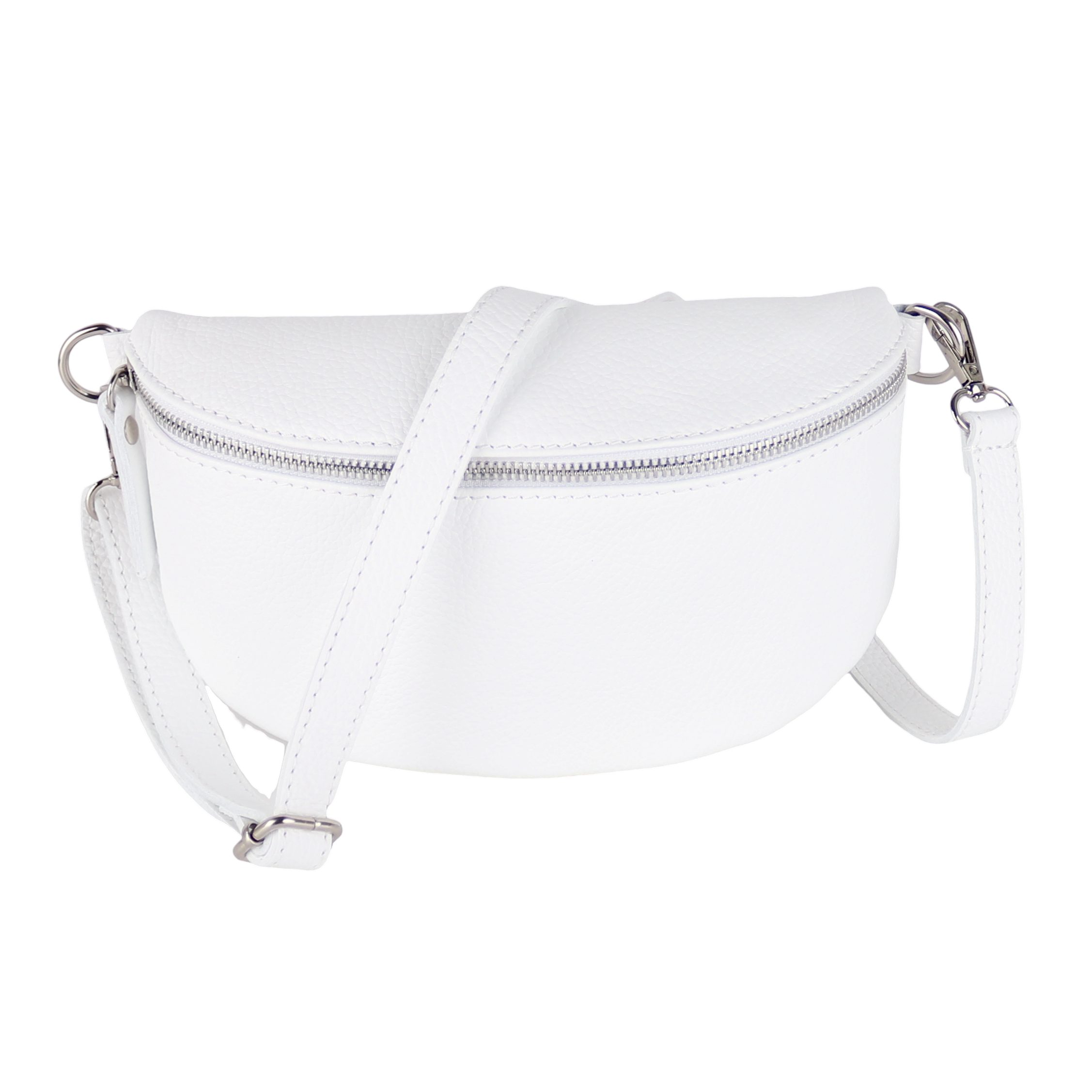 MIRROSI Bauchtasche Damen, Echtleder, Leder, Made in Italy, Umhängetasche, Brusttasche, (Schultertasche für jeden Anlass (1 Tasche & 1 Gurt), 3 Größen auswählbar), Crossbody Bag, Damen Taschen verstellbaren Schulterriemen