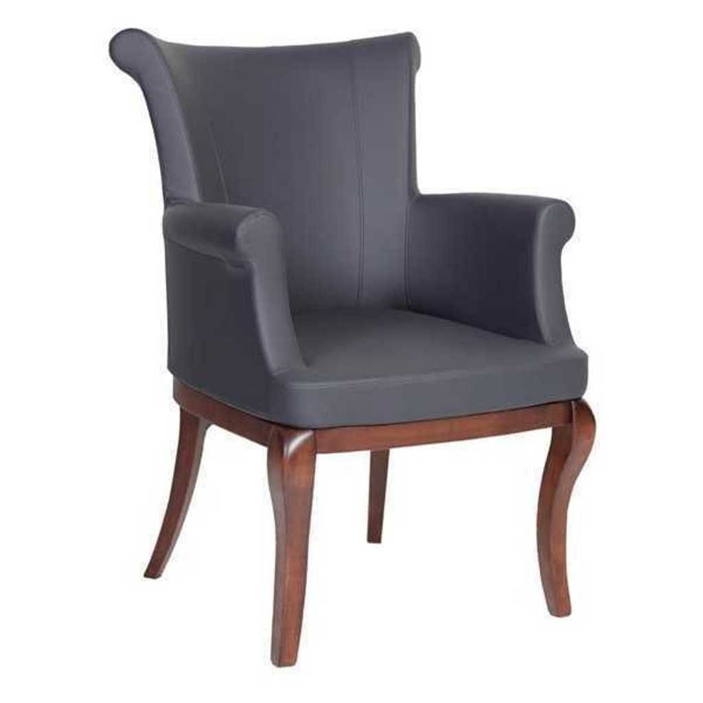 Stuhl Sessel), 1x JVmoebel Made Designer Lehnsstuhl Polsterstühle (1-St., Sessel Esszimmer Sessel Luxus in Europa Grauer