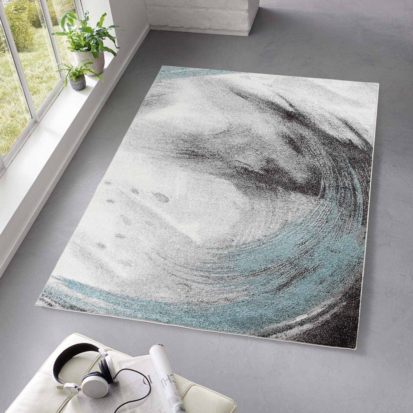 TaraCarpet Teppich Moderner Designerteppich TC-Fashion 6116 Circle in grau, günstig online kaufen