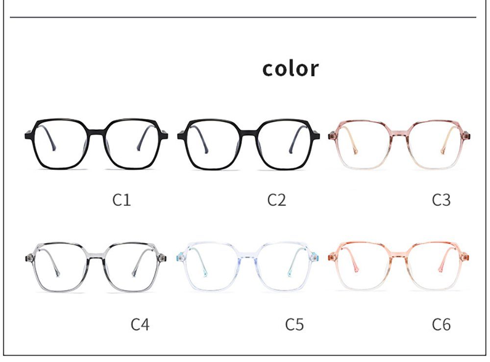 große Gläser Rahmen Anti-Blaulicht PACIEA Einfache Brille