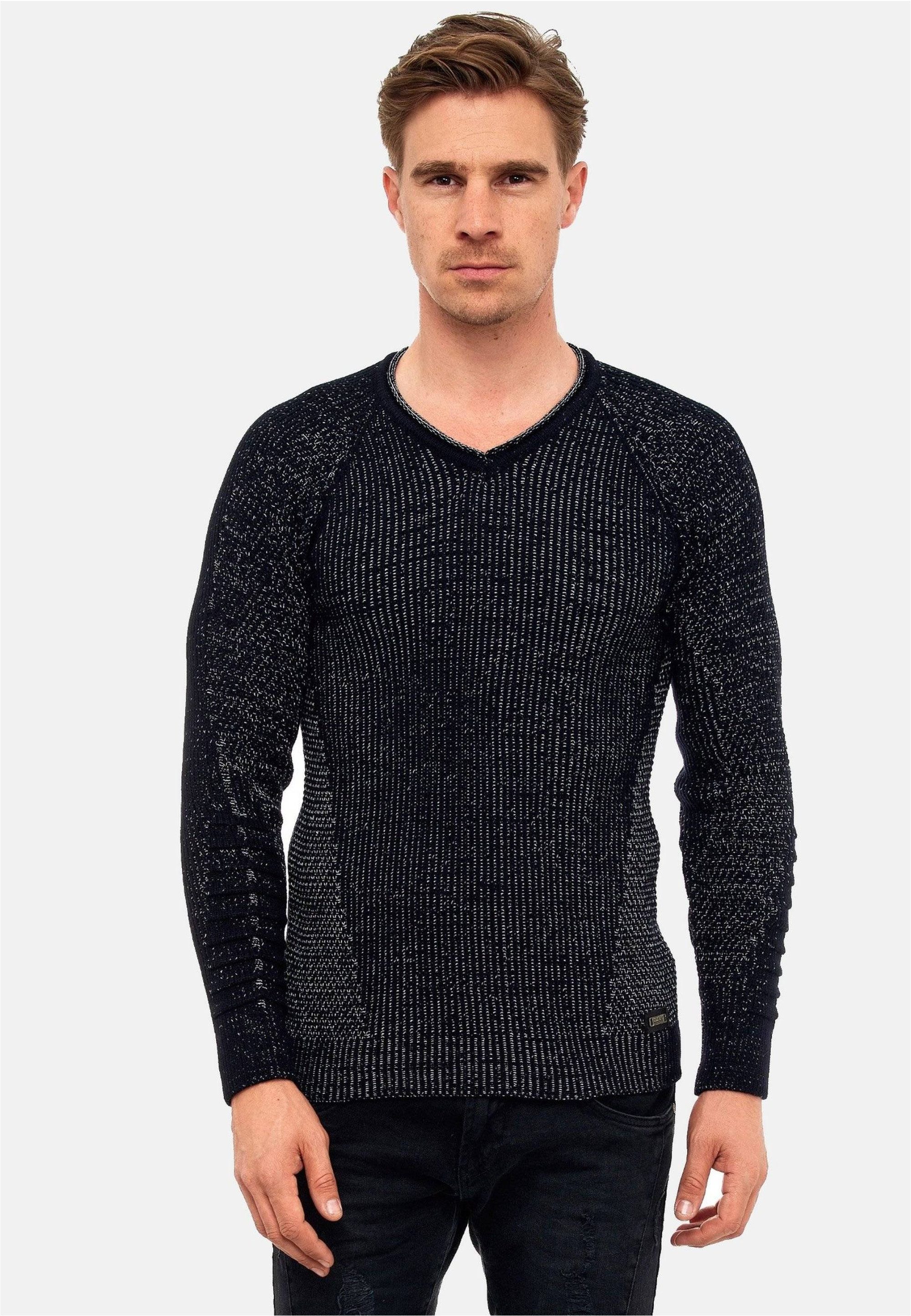 Rusty Neal Strickpullover mit ausgefallenem Strickmuster