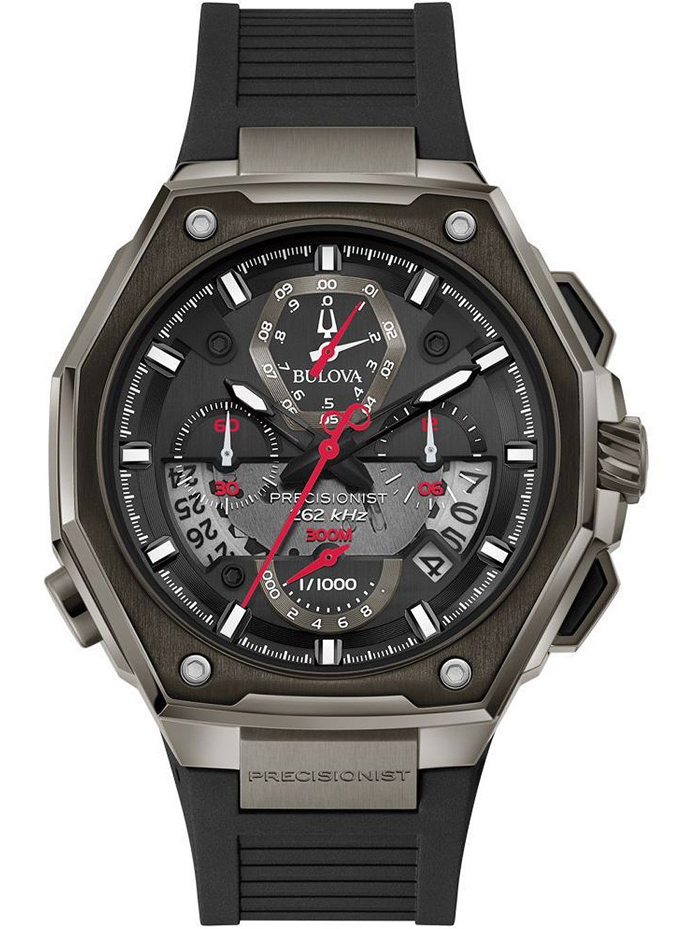 Bulova Quarzuhr Bulova 98B358 Precisionist Chronograph Herrenuhr 46mm 30ATM Bulova 98B358 Precisionist Chronograph Herrenuhr 46mm 30ATM