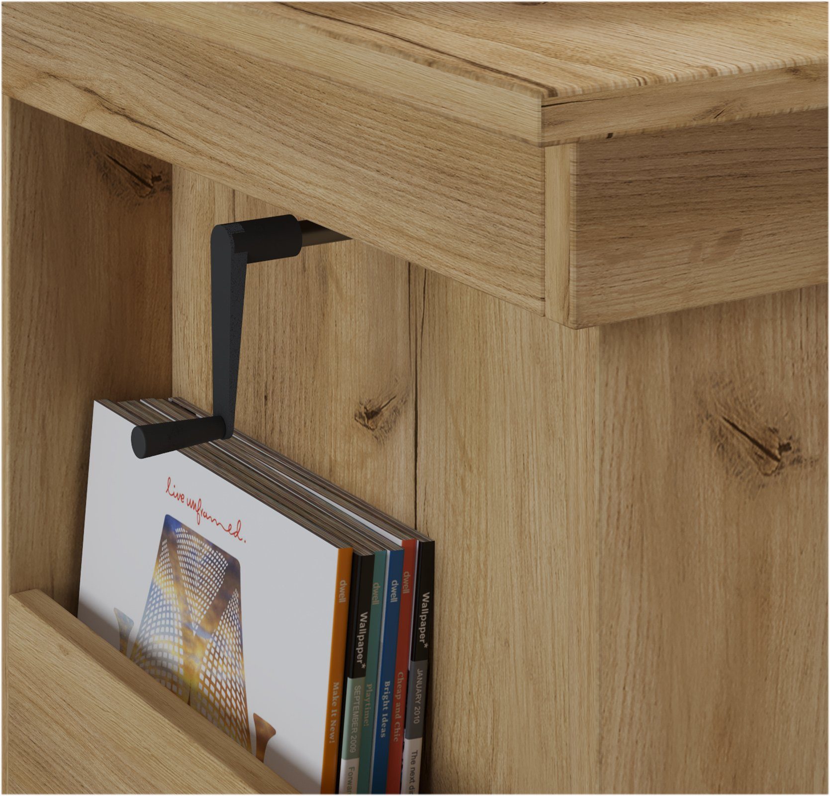 VCM Couchtisch Beistelltisch Wohnzimmer Kobila H. 52 x B. 115 x, Holz Couchtisch schlicht