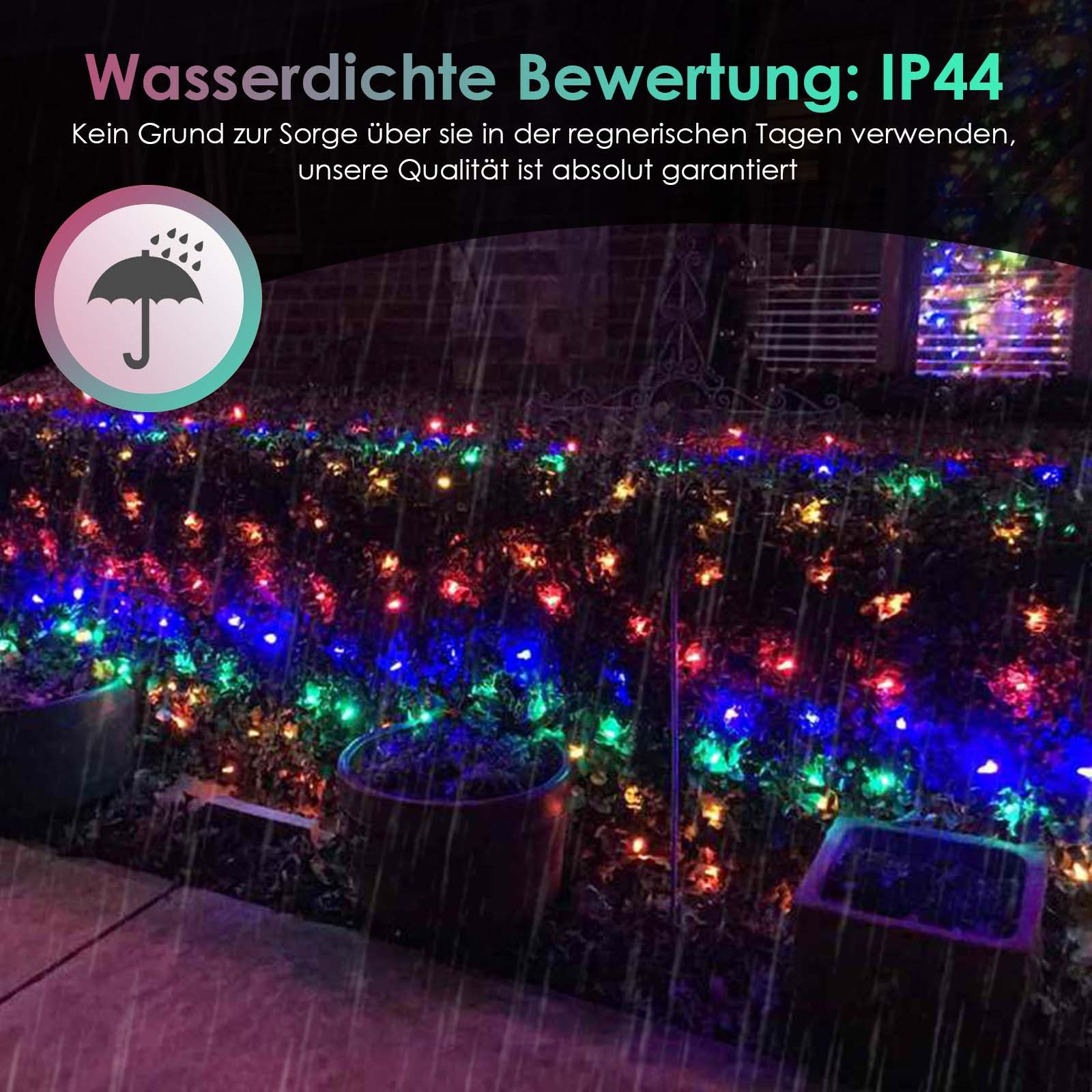 Clanmacy LED-Lichternetz Solar Lichternetz Lichterkette 8 günstig online kaufen