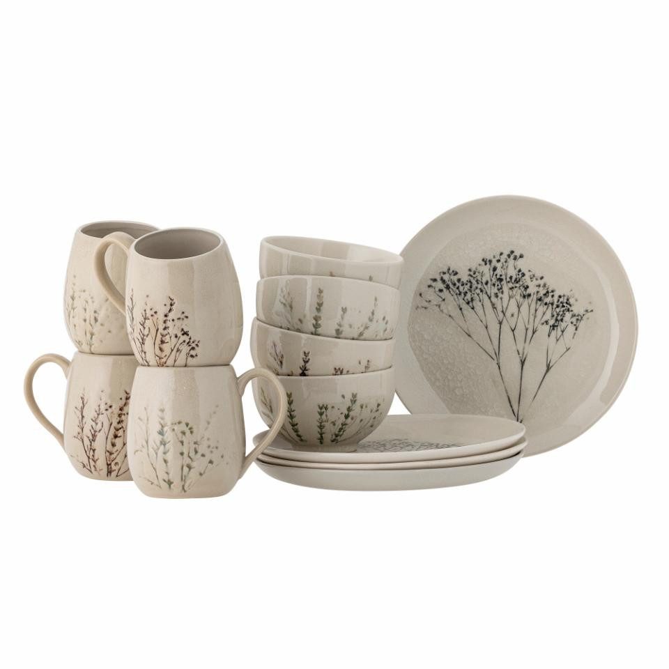 Bloomingville Frühstücks-Geschirrset Bea, Natur Steingut, Frühstück Set