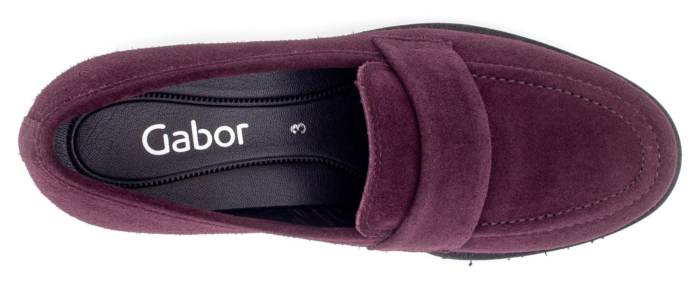 Gabor Loafer, Blockabsatz, Sipper, Businessschuh mit Glitzer am Sohlenrand