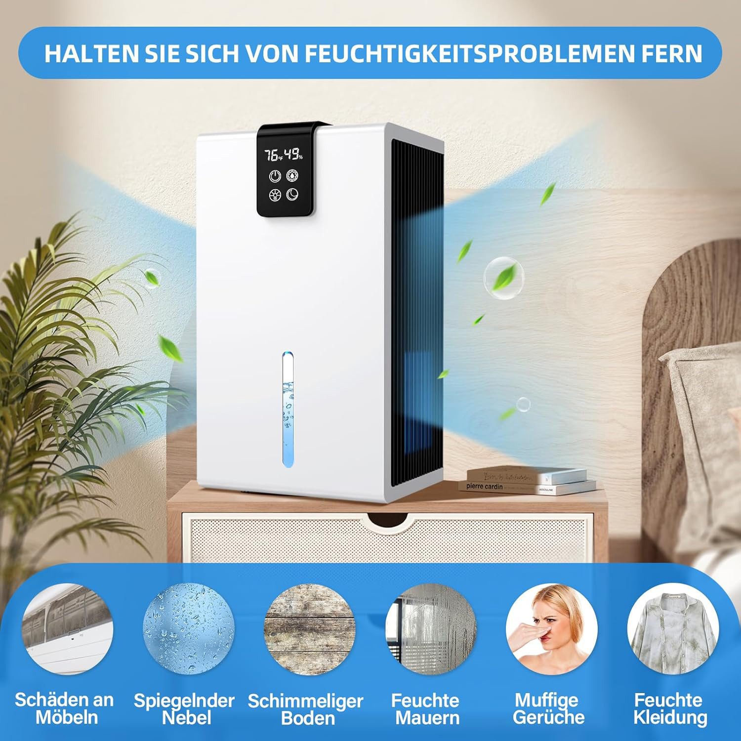 MOPUEA Luftentfeuchter Luftentfeuchter 2,8L mit LED, leise Schlafmodus, Aut günstig online kaufen