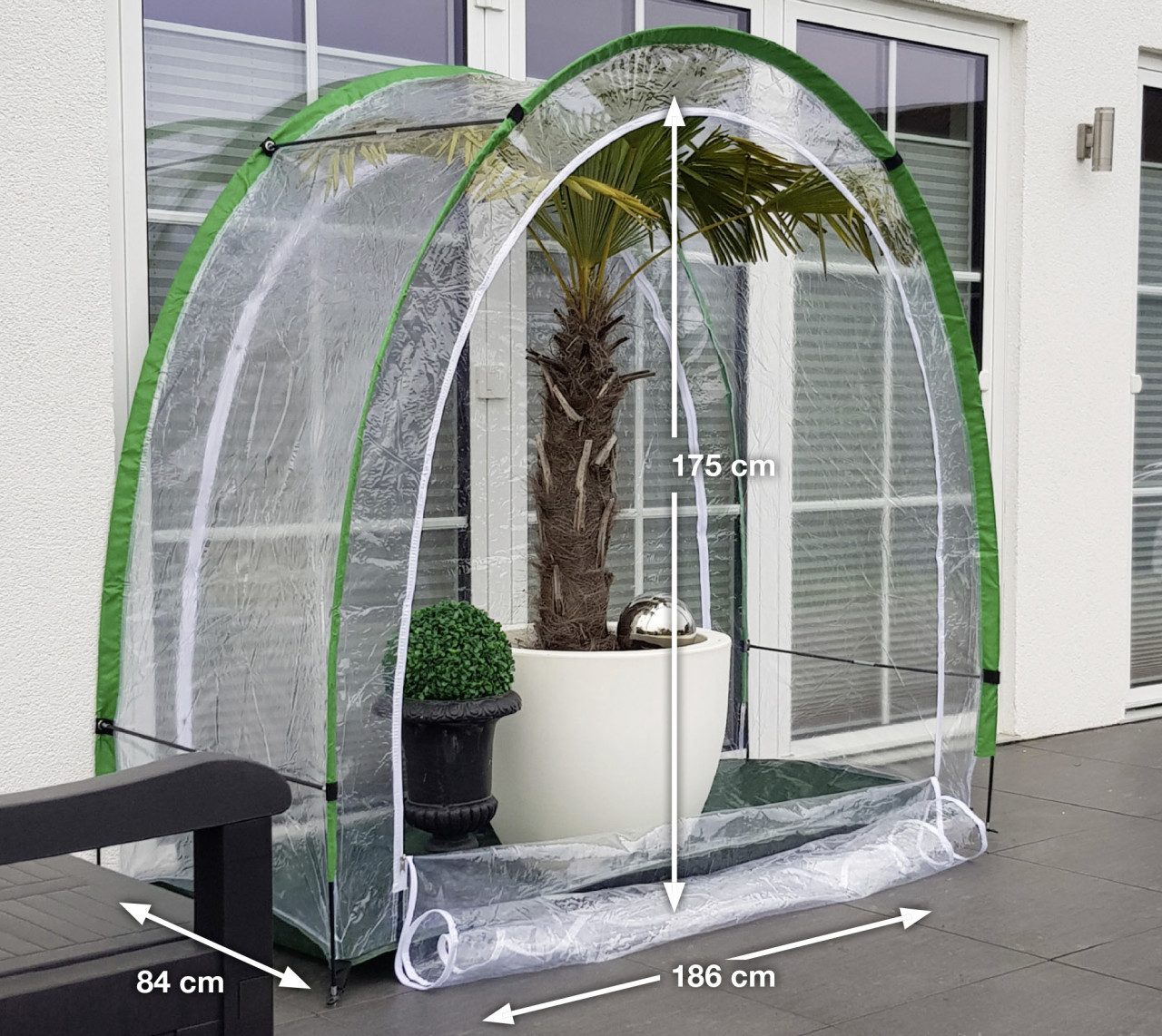Bio Green Winterschutzvlies Bio Green Überwinterungszelt Pflanzen Arctic 186 x