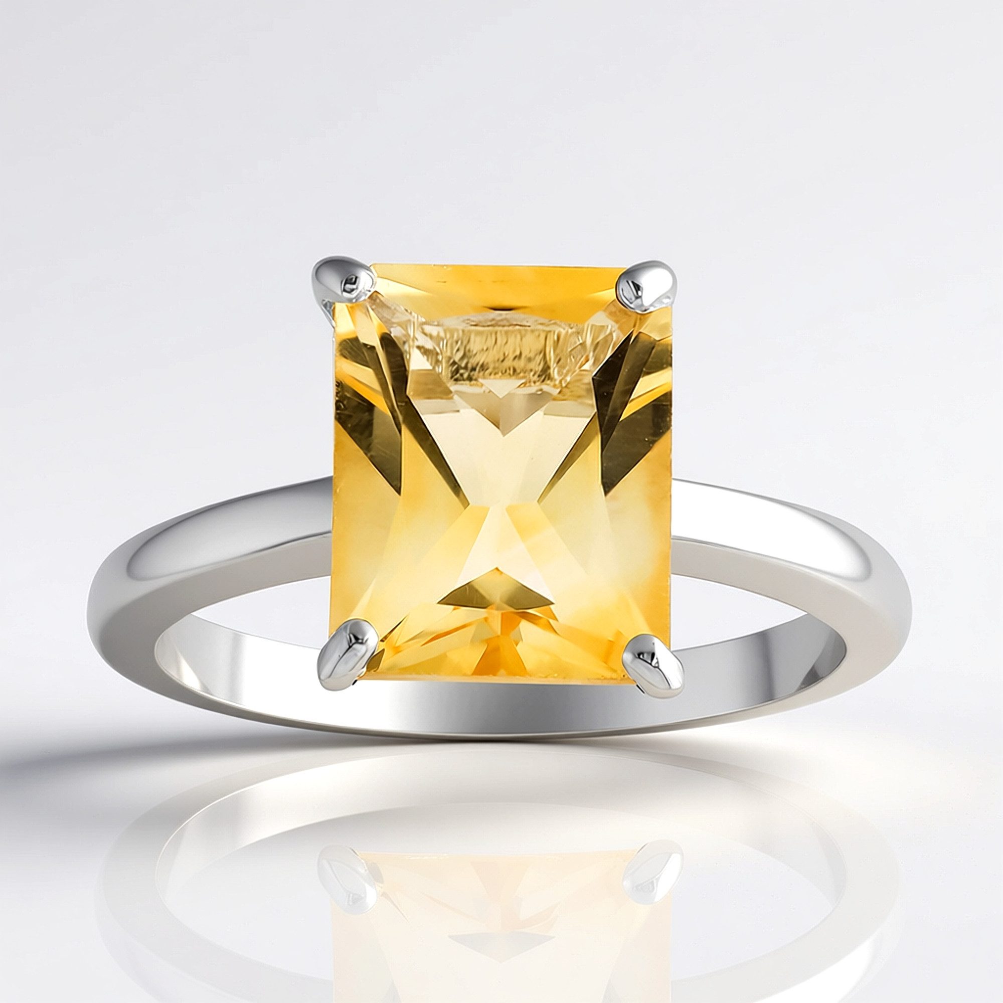 Cavill Solitärring Citrin Sterling Silber Ring, brasilianisch 2,709ct (1-tlg)