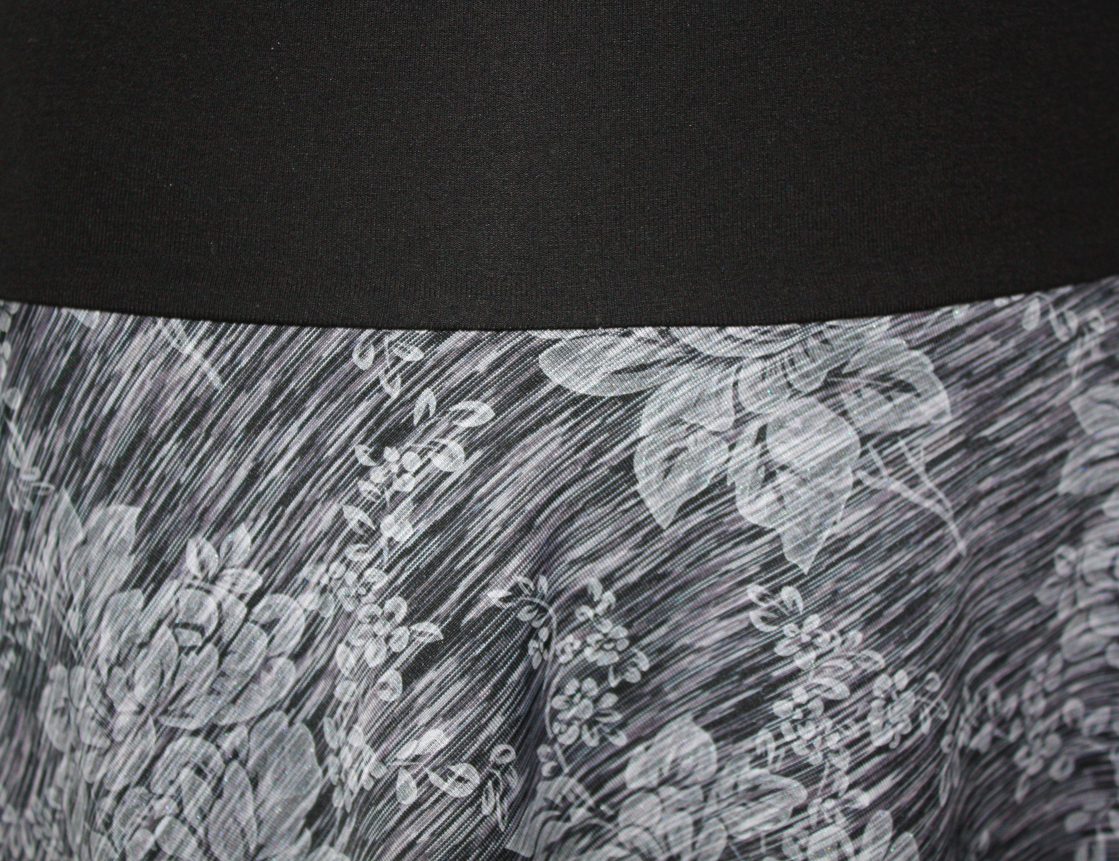 dunkle design Jerseyrock Asymmetrisch Grau Rot Grün Mini elastischer Bund