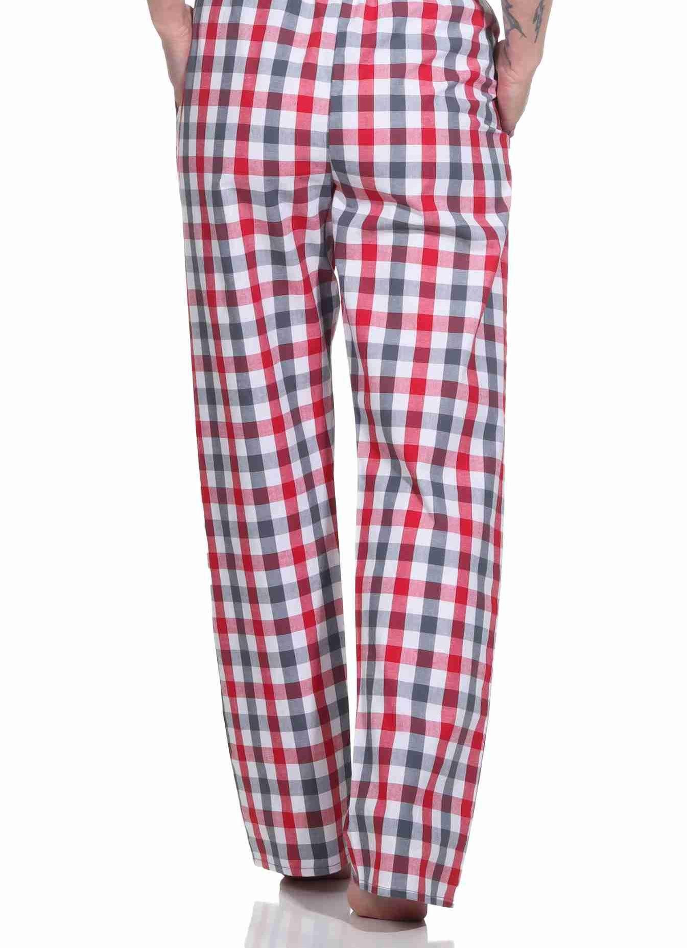 Normann Pyjama Damen Schlafanzug Hose lang gewebt aus Baumwolle – ideal zum relaxen – Bild 3 von 4