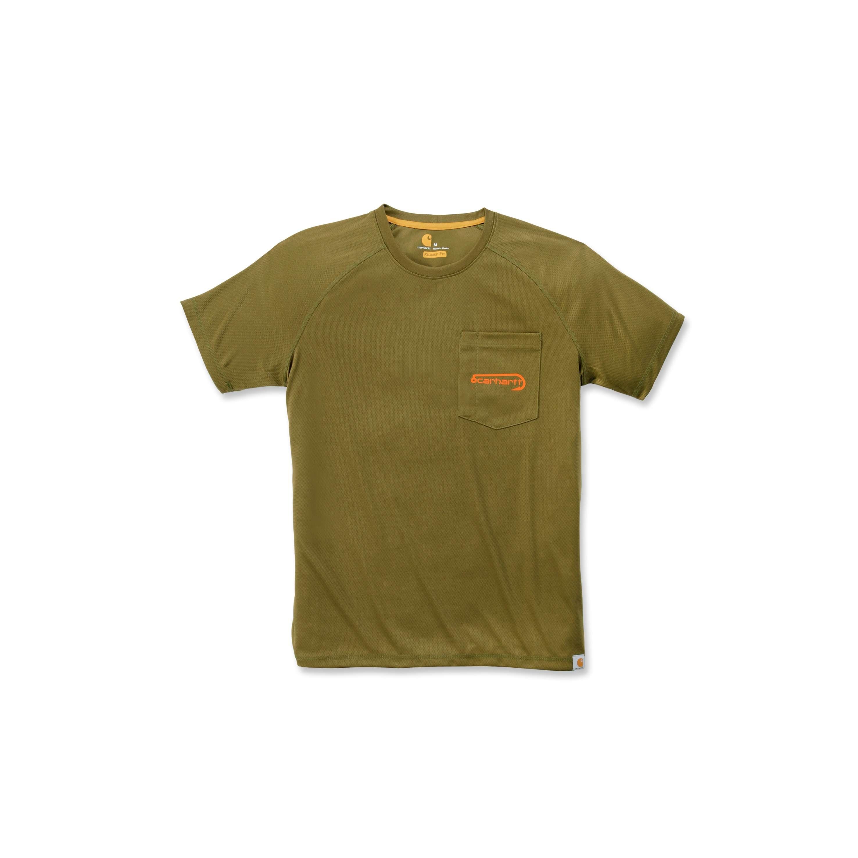 T-SHIRT green FISHING (1-tlg) fir Carhartt Funktionsshirt S/S