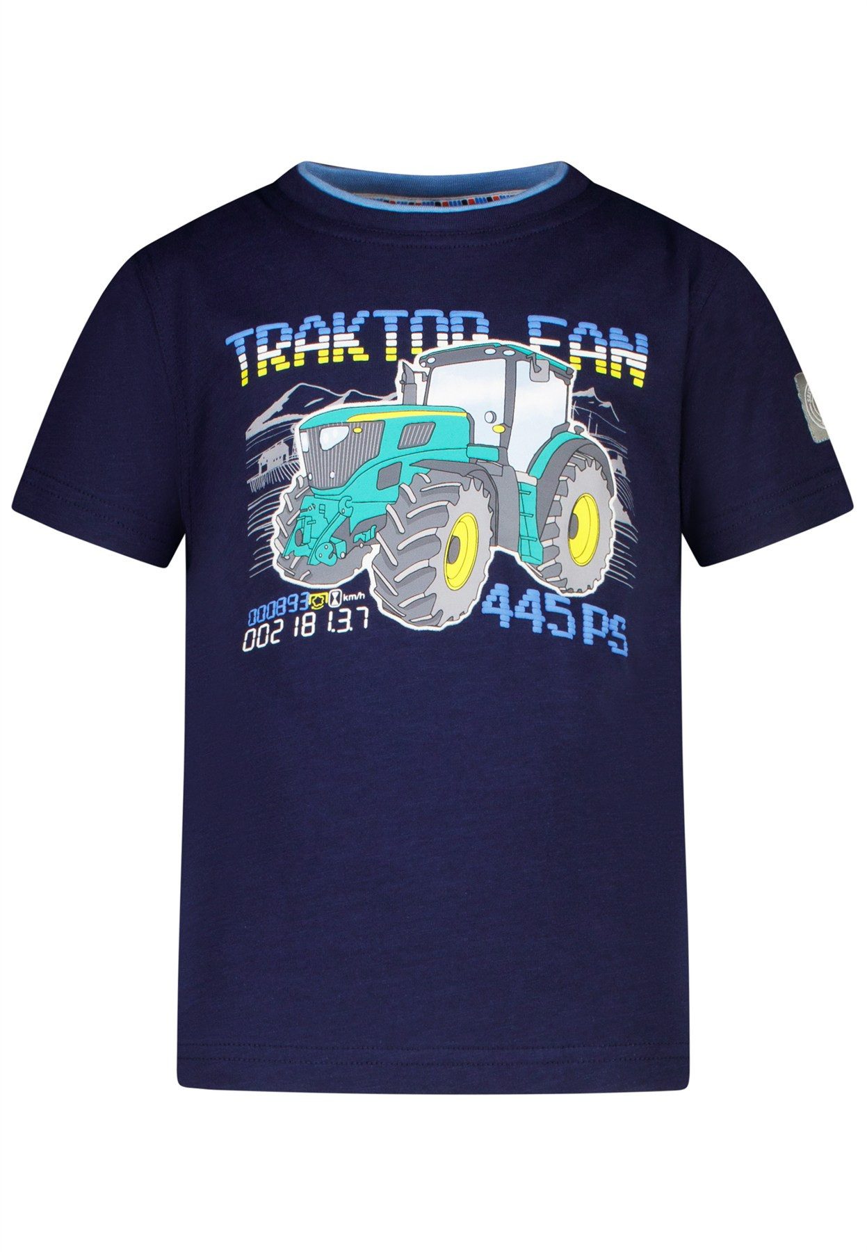 SALT AND PEPPER T-Shirt Salt & Pepper Jungen leuchtender Traktor Print T-Shirt true navy (1-tlg)