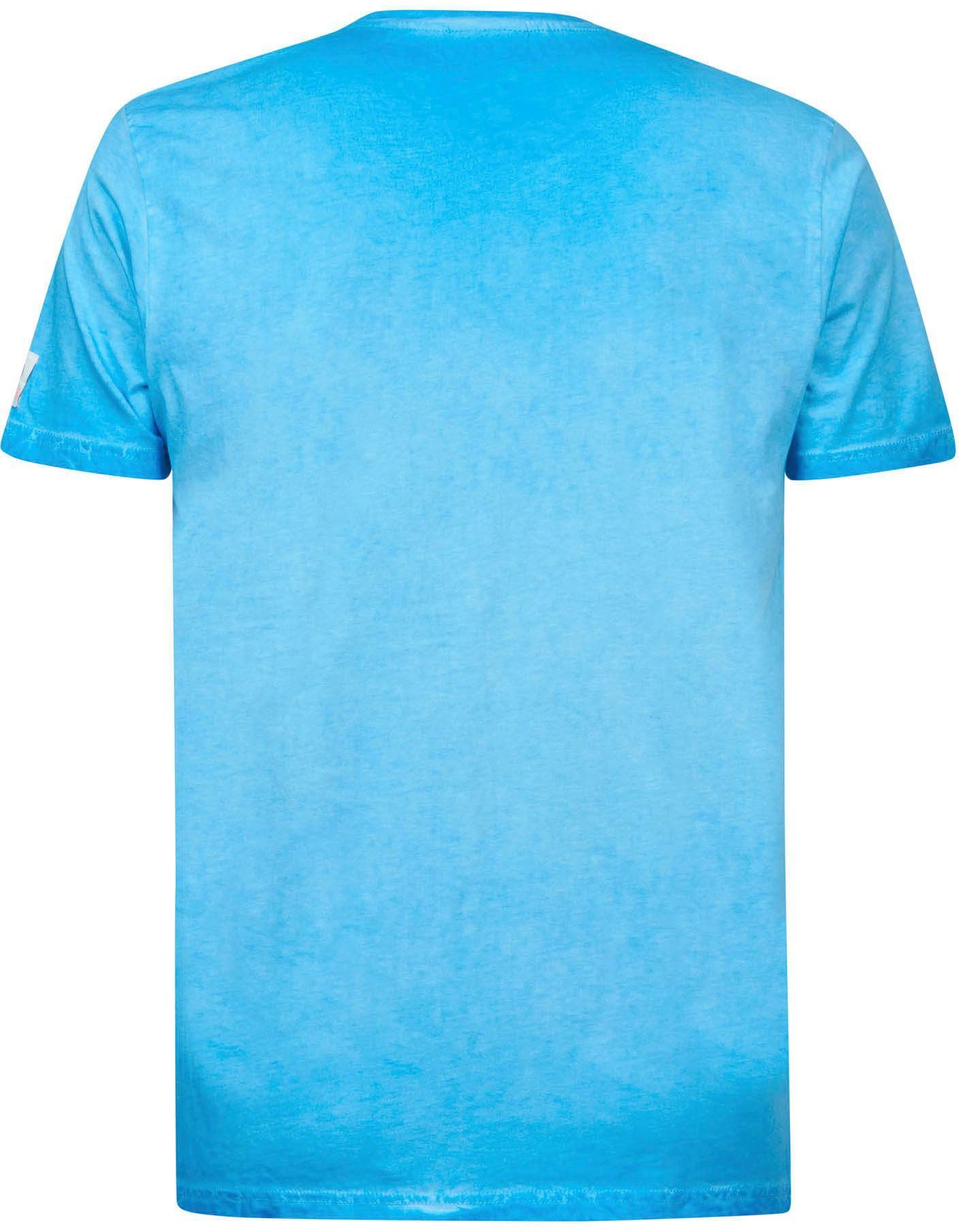 Classic Industries Print Petrol T-Shirt blue electric