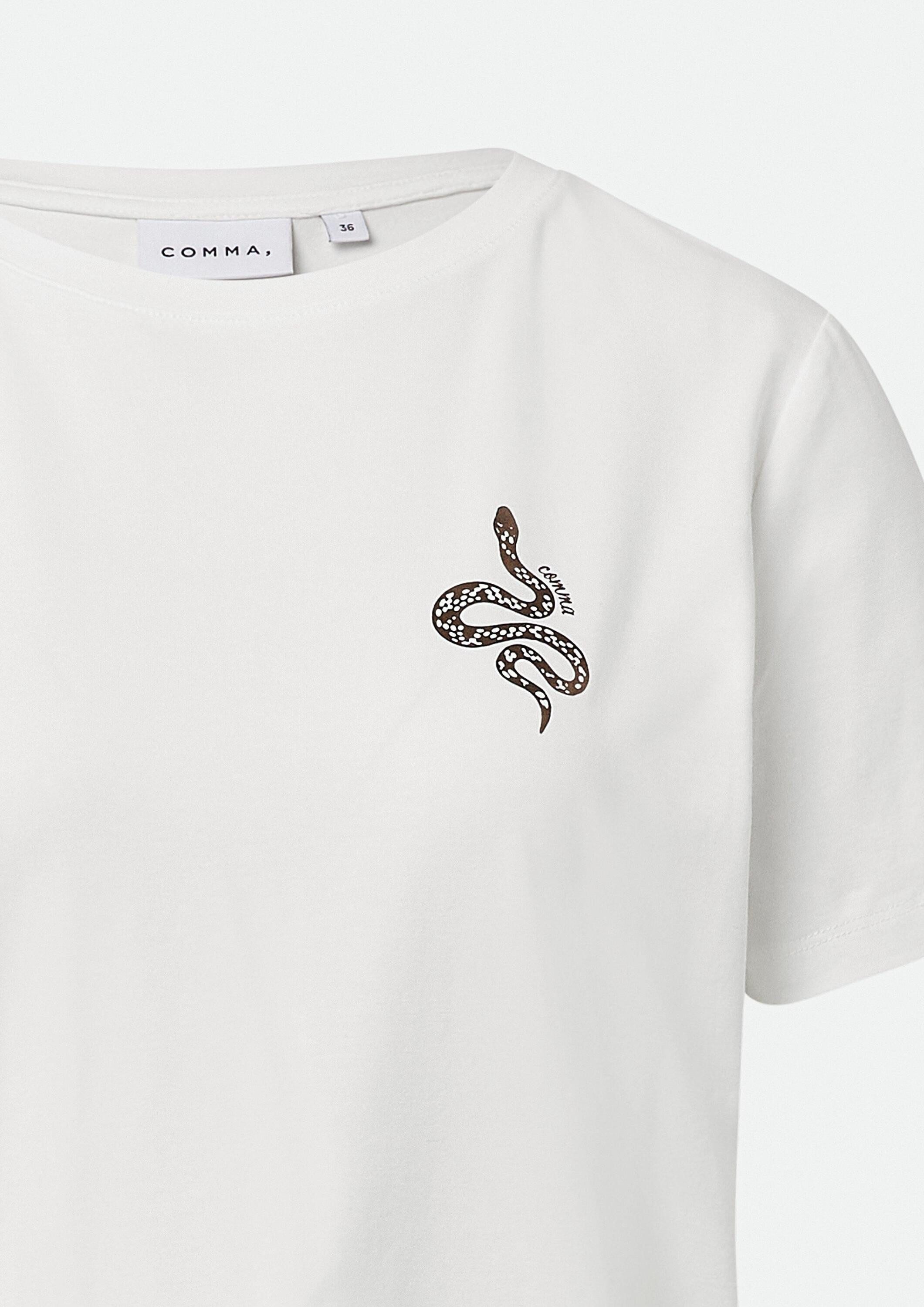 comma Kurzarmshirt T-Shirt T-Shirt mit Artwork