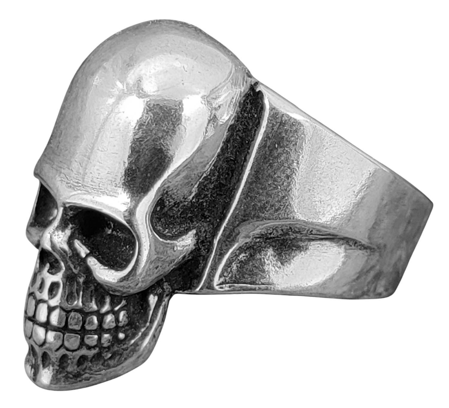 Silberring Ring Totenkopf, Gr. 62-74 (tk8) - Silber