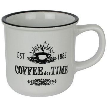 Koopman Tasse Kaffeetassen Bistro 6er Set Tassenset Kaffeebecher Henkeltassen, Kaffeegeschirr Geschirr Set Tee Kaffee Becher
