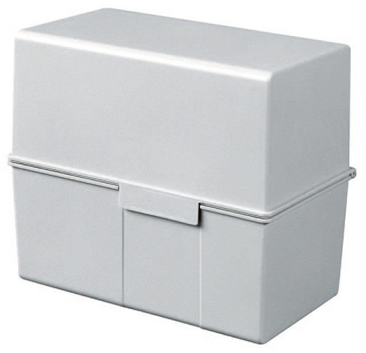 HAN-Bürogeräte Karteikasten Karteikartenbox A6 quer 300 Karten grau (3 Stück)