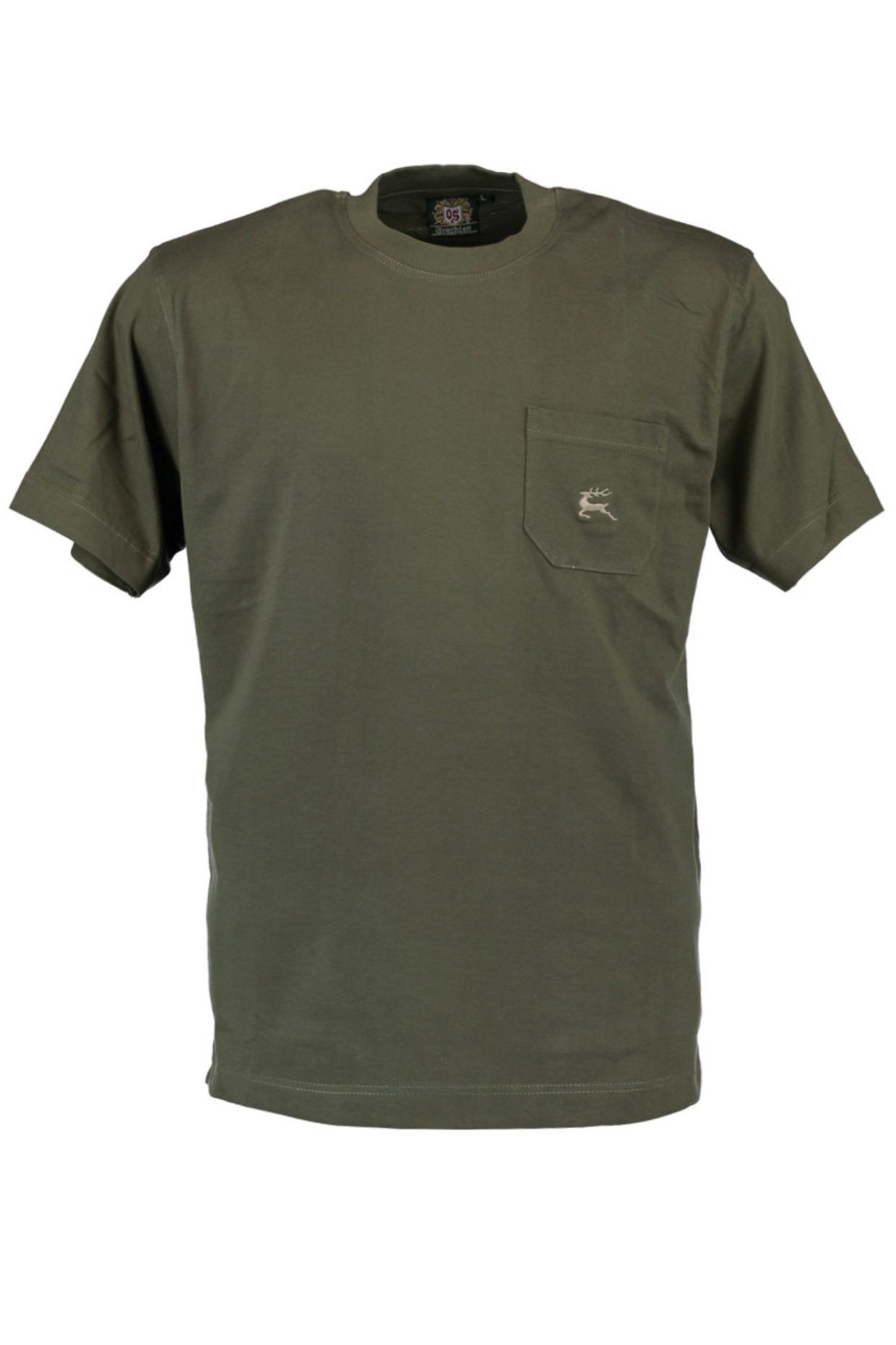 German Wear Trachtenshirt OJ11 (Spar-Set, 2er Pack) 2er Pack Jagd T-Shirt Trachtenmode Oliv