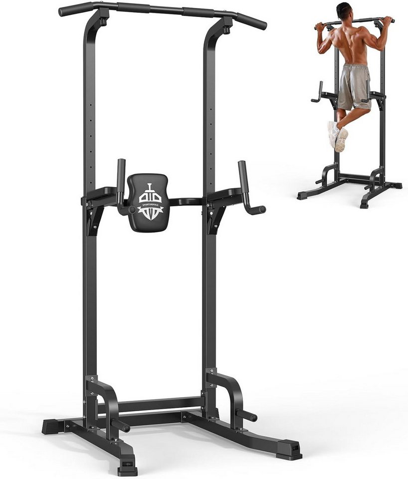 Sportsroyals Klimmzugstange für Zuhause & Heimfitness, bis 180 kg Belastung (1-tlg), Power Tower, Dip-Station, Kraftstation