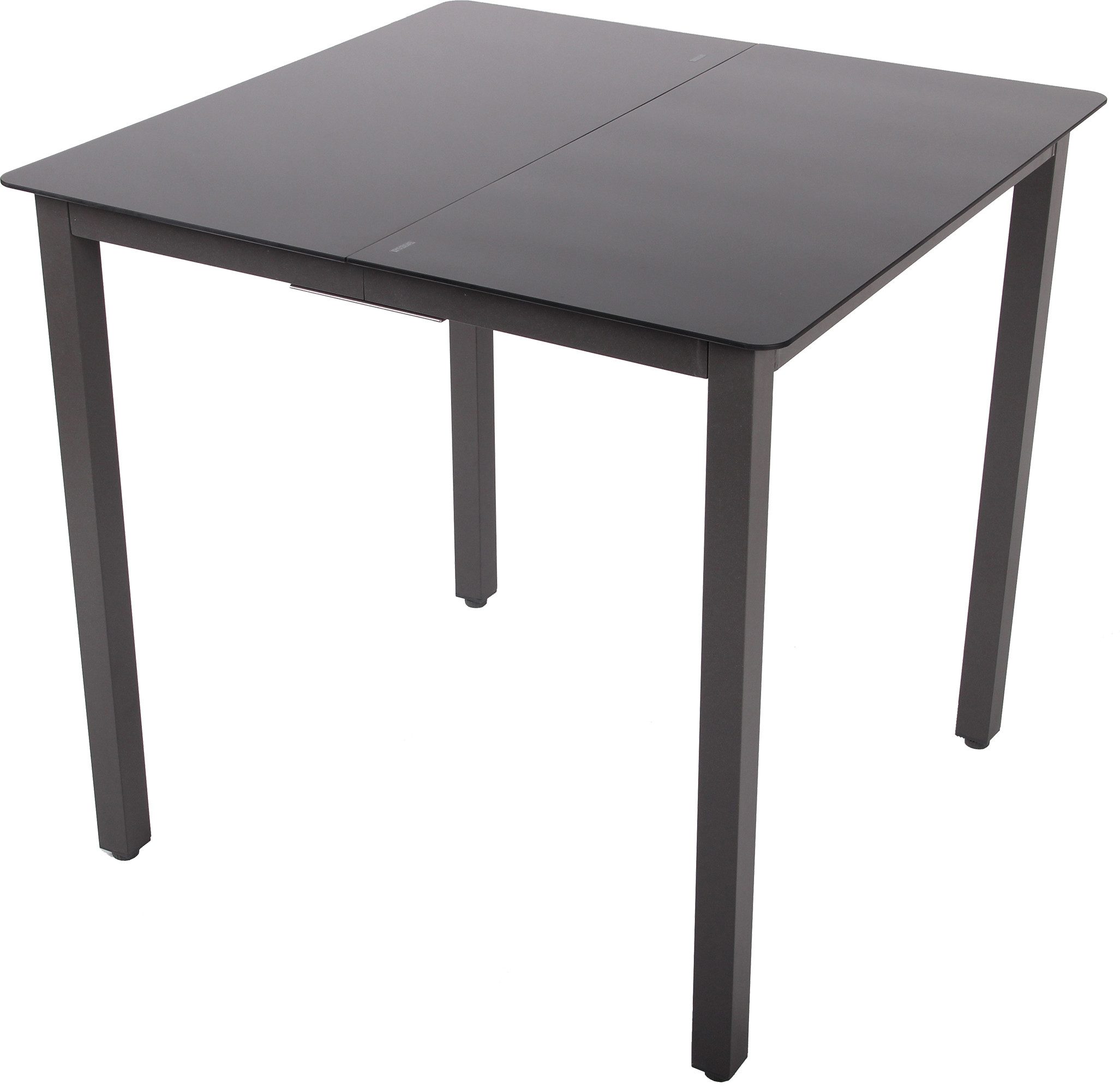 Gartentisch Aluminium Glas Gartentisch Balkontisch 80x80 cm