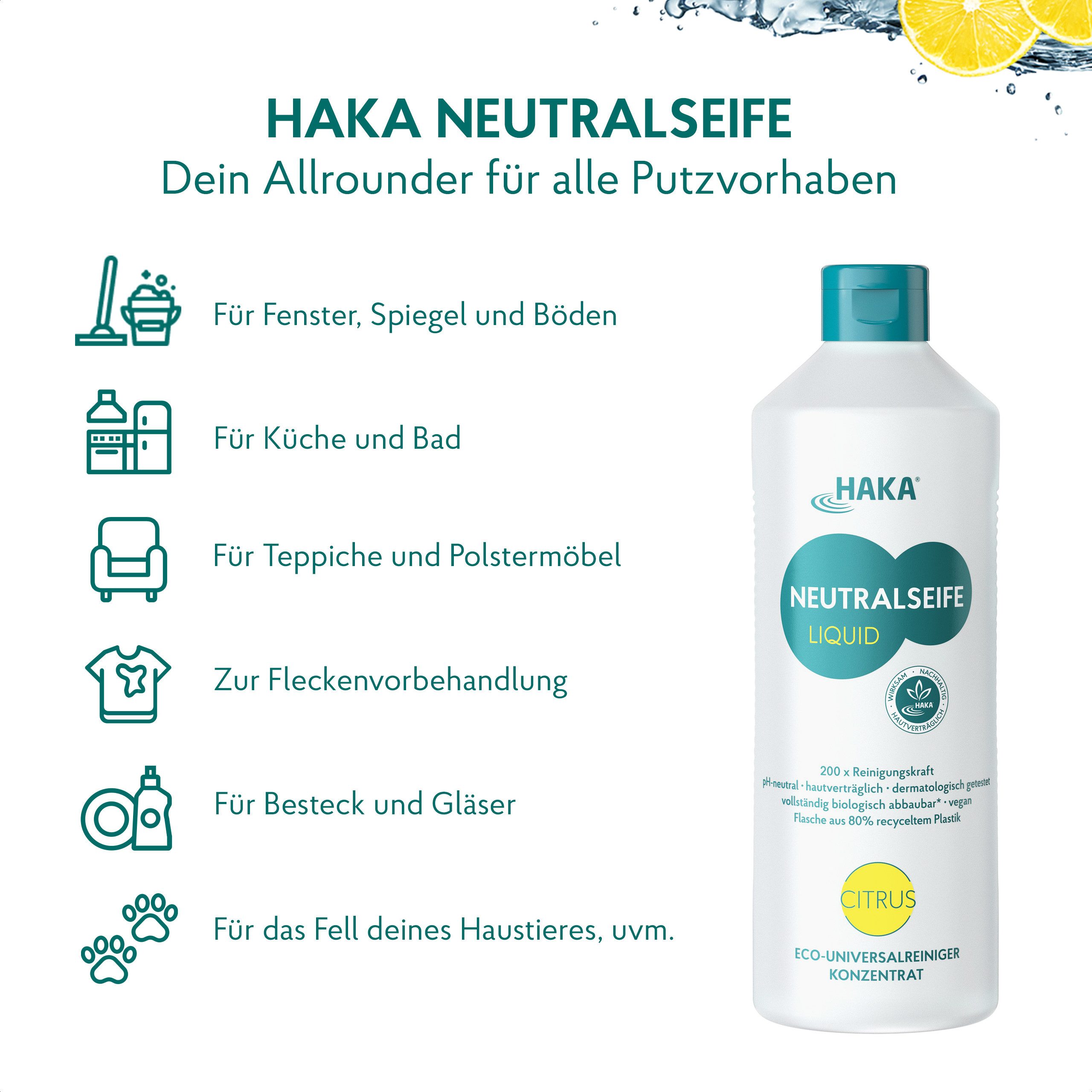 HAKA Neutralseife Liquid Citrus 1 l Allzweckreiniger