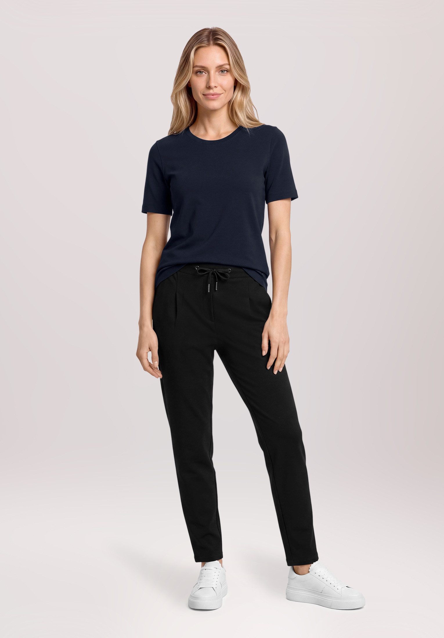Betty&Co Kurzarmshirt Damen mit Rundhalsausschnitt (1-tlg) Form