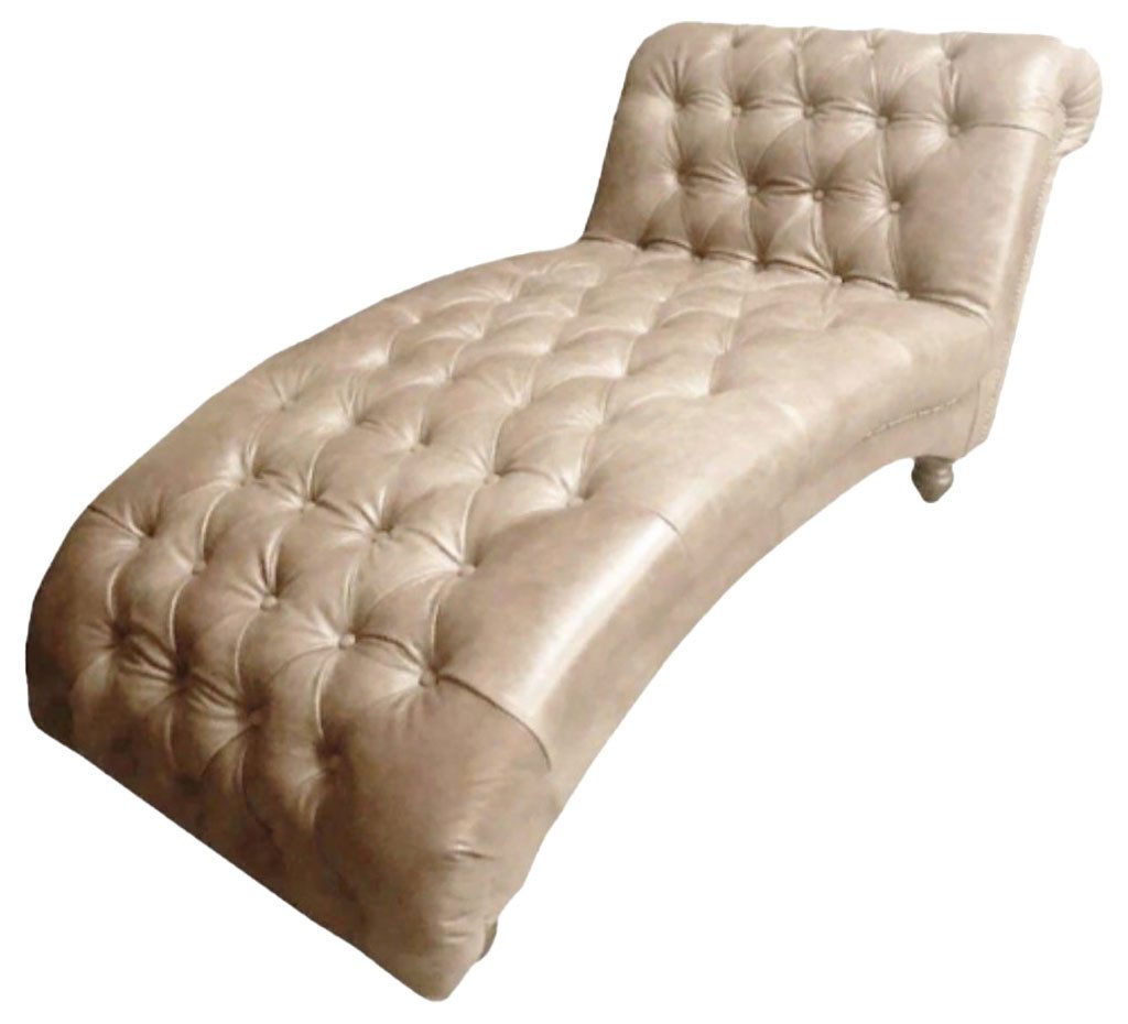 JVmoebel Chaiselongue Brauner Chesterfield Chaiselongue Liege Luxus Design Neu, Made in Europa