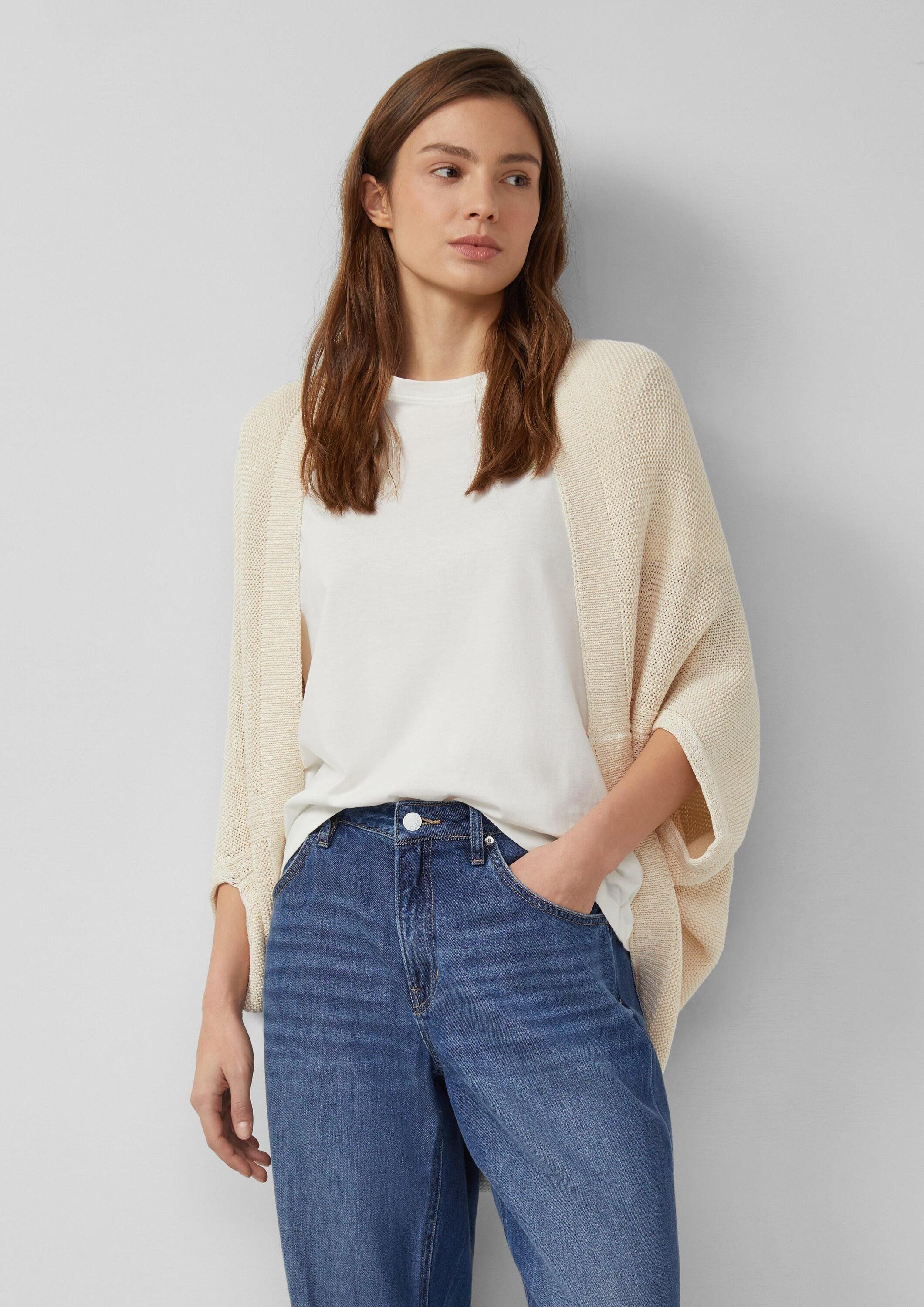 s.Oliver Poncho Indoor-Poncho Gestrickter Poncho im O-Shape