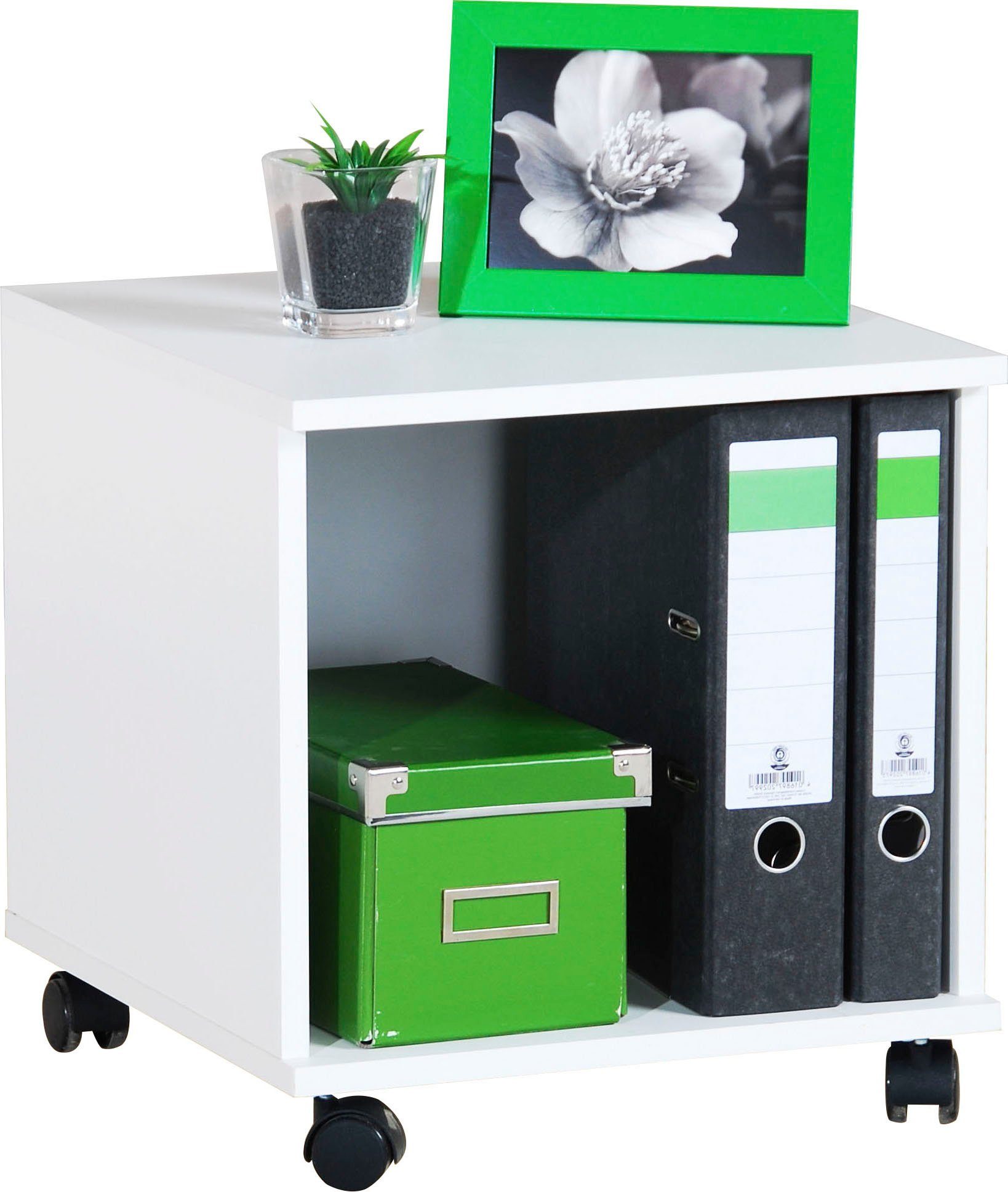 VOGL Möbelfabrik Rollcontainer Barrie, Bürocontainer, Nachtschrank, (1 St), Ausführungen mit/ohne Schubladen, Höhe 41 cm, Made in Germany