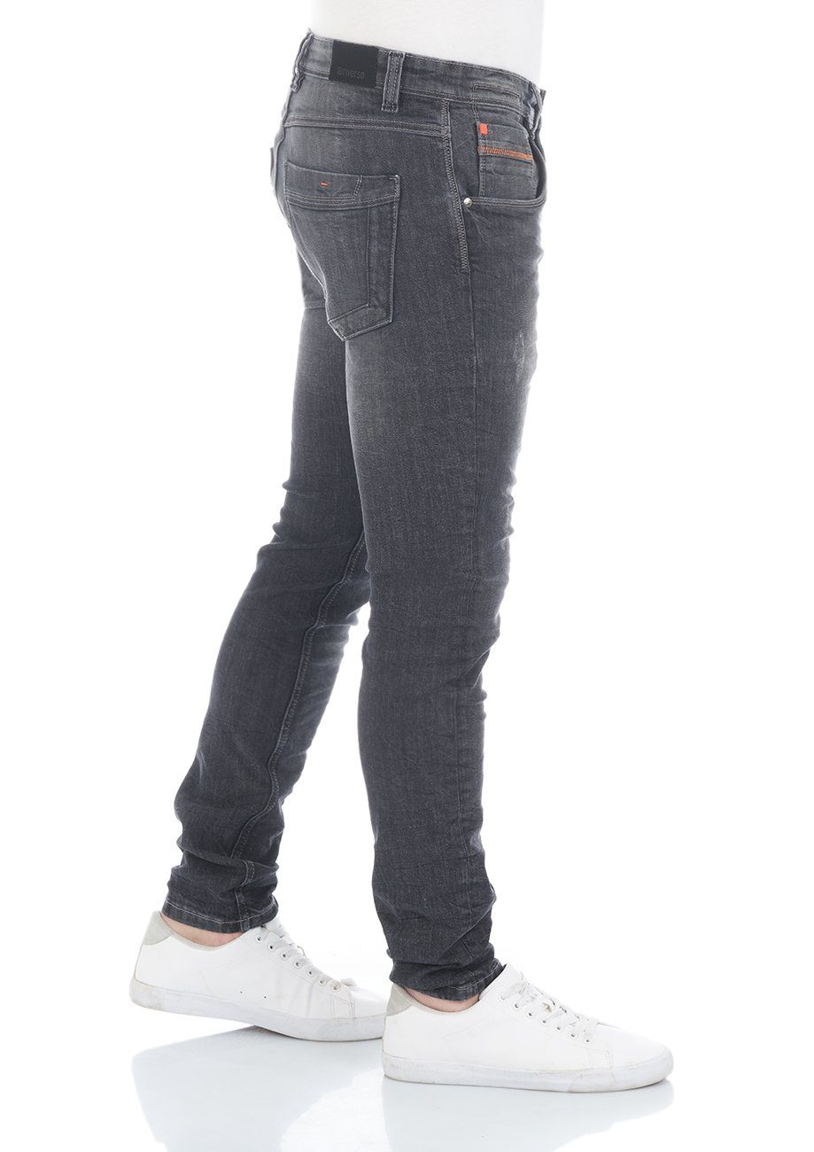riverso Slim-fit-Jeans Black (B132) Denim RIVCaspar Hose Stretch Slim Denim Fit Jeanshose mit Herren