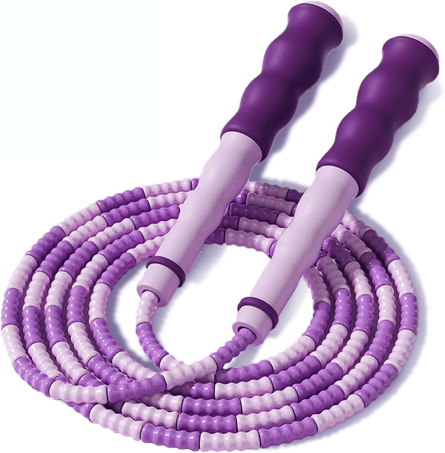 Coonoor Springseil Jump Rope Beaded für Kinder und Erwachsene - verstellbares Springseil