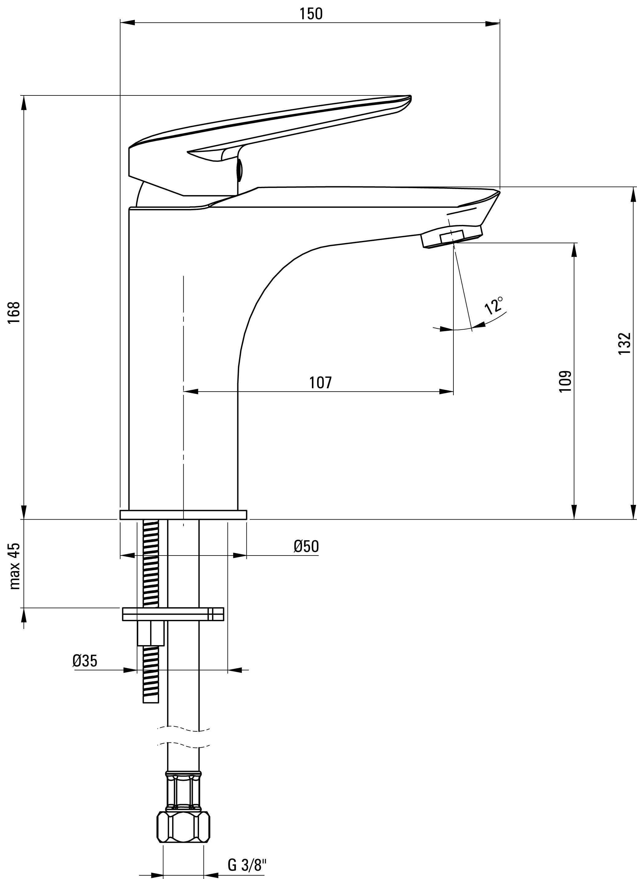Deante Waschtischarmatur CORIANDER Waschbecken Armatur Einhebelmischer günstig online kaufen