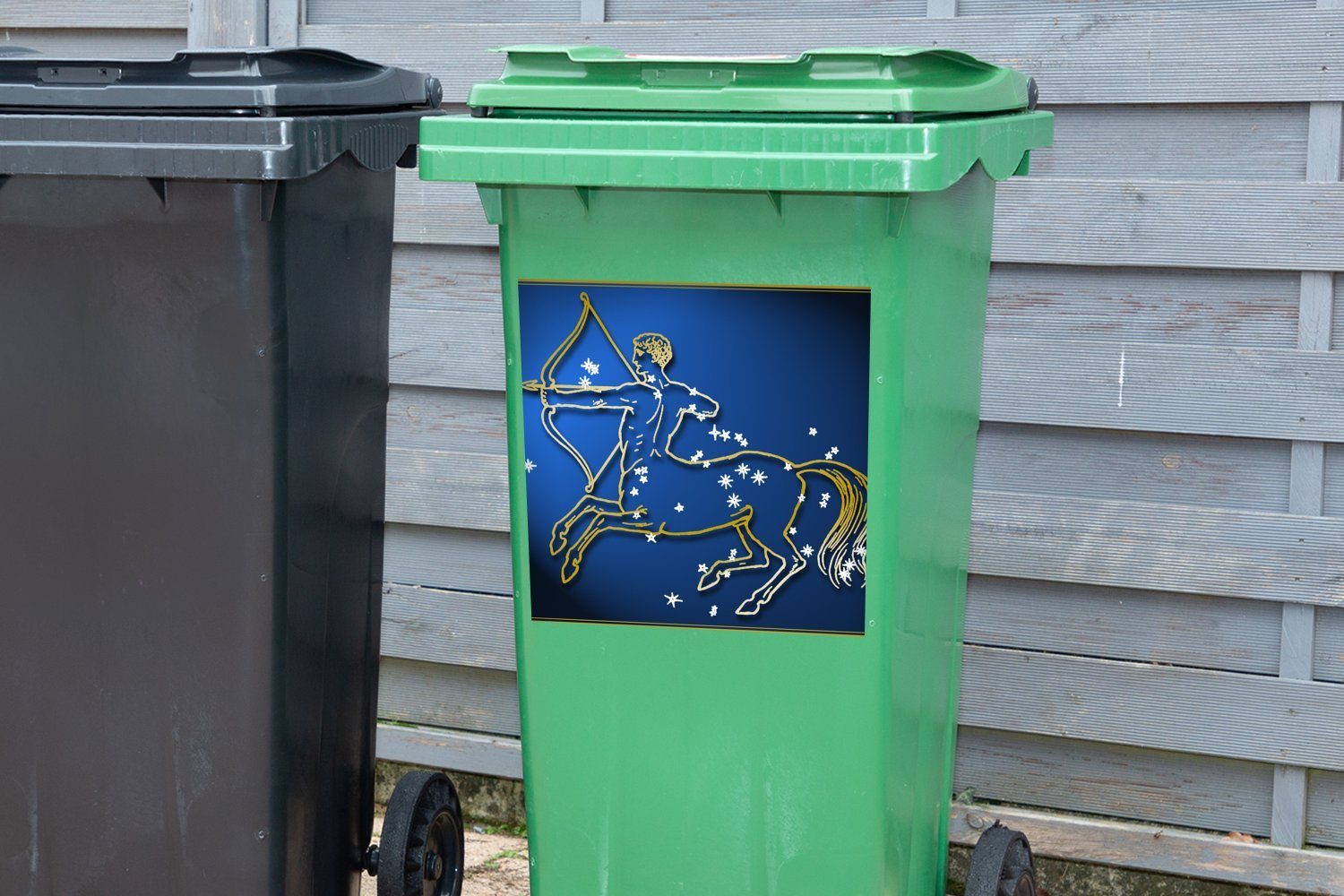 MuchoWow Wandsticker Sternzeichen - Schütze Sticker, (1 Container, Mülleimer-aufkleber, Sterne Mülltonne, - St), Abfalbehälter