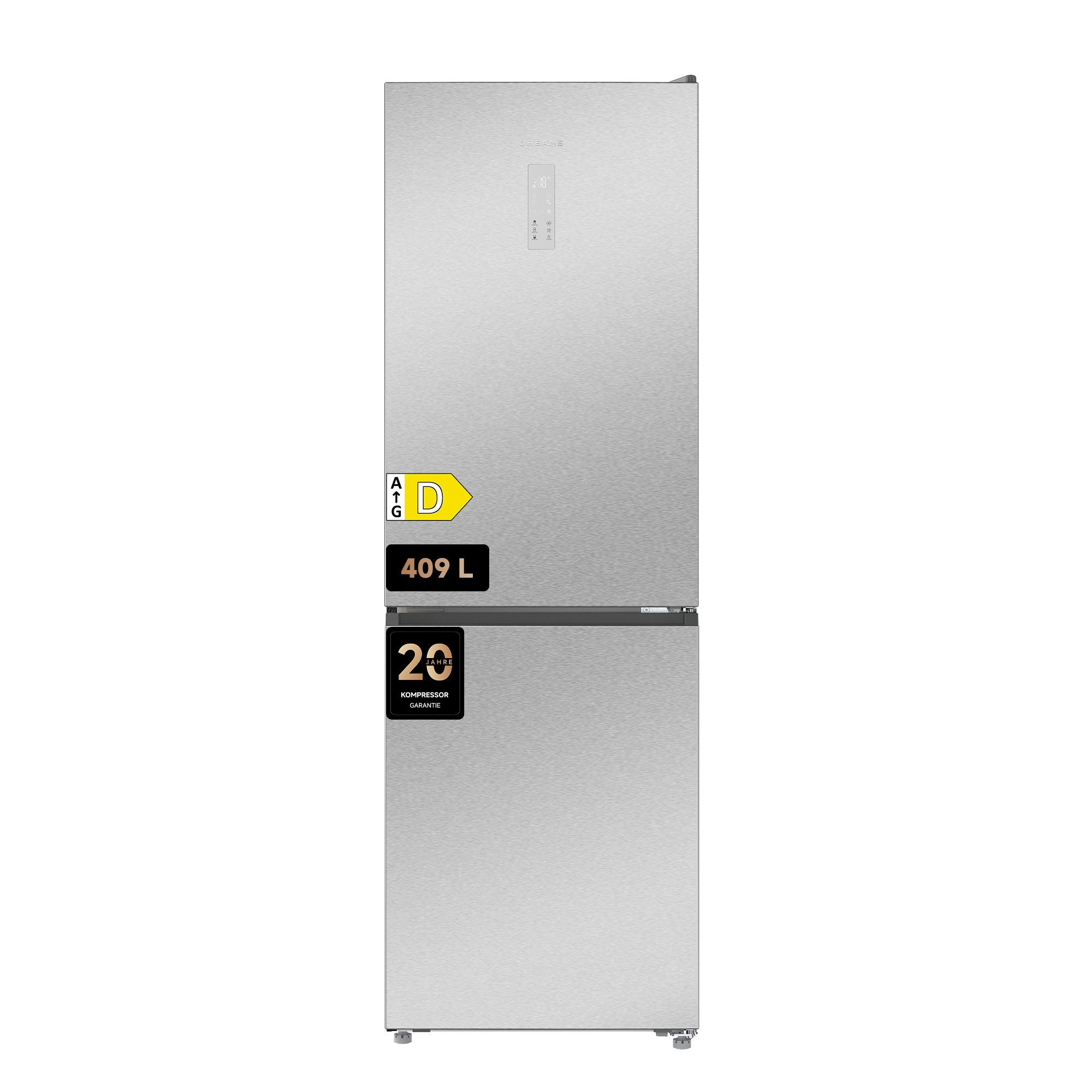 Dreame Kühl-/Gefrierkombination DRB400WMBDEU, 185 cm hoch, 59,5 cm breit, Viel Platz, Leise, Modernes Design
