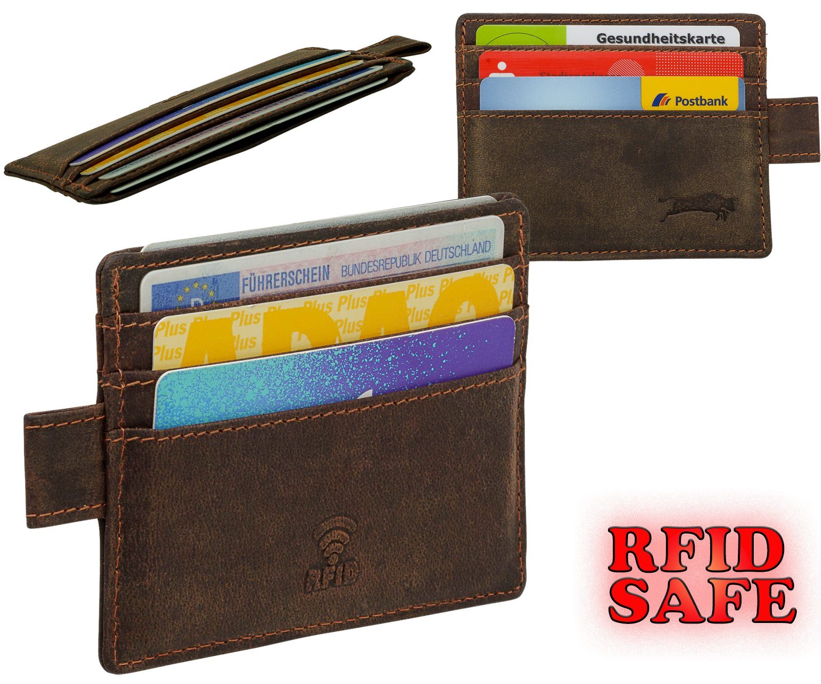 Kartenetui 6 Kreditkarten, für Ven RFID Schutz flach, Tomy