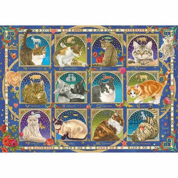 Jumbo Spiele Puzzle Horoskop-Katzen 1000 Teile, 1000 Puzzleteile