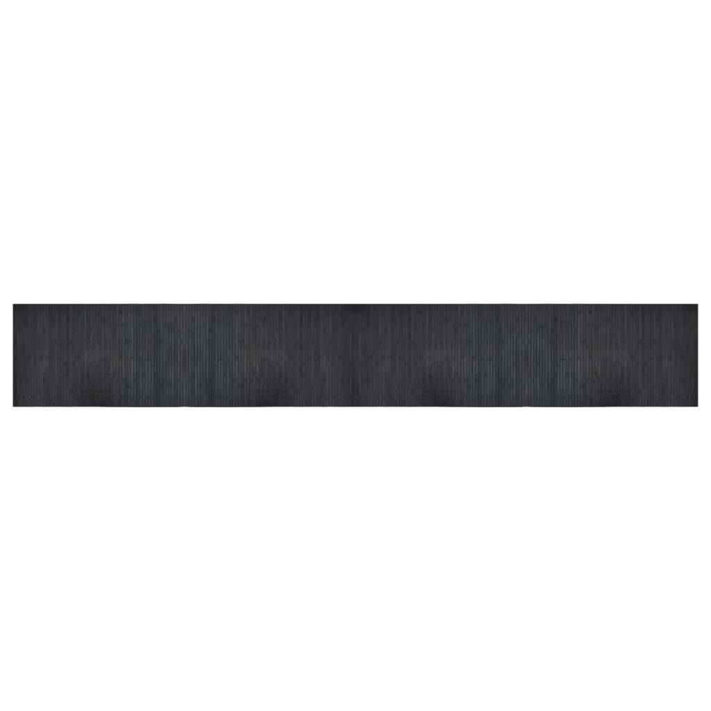 Teppich Teppich Rechteckig Grau 60x400 cm Bambus