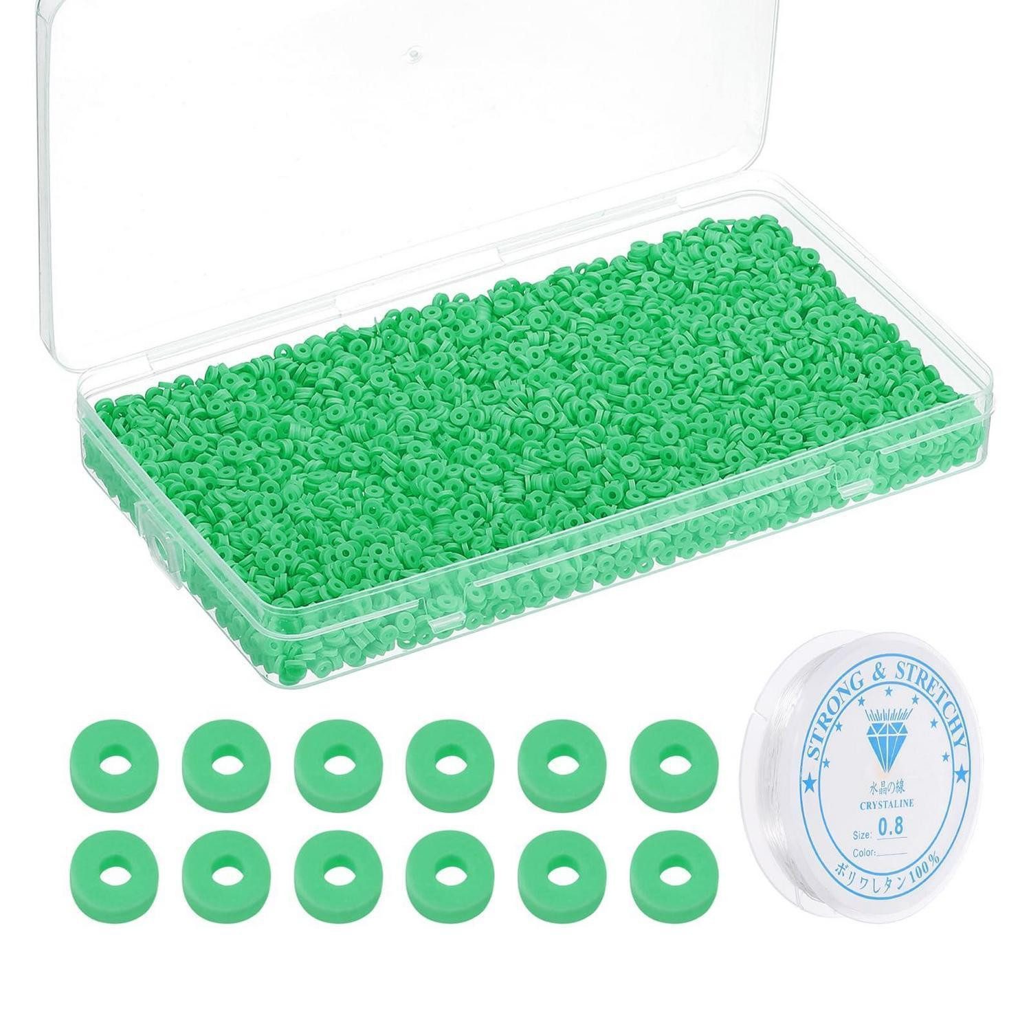 LuxusKollektion Kreativset Tonperlen 4mm Grün Bastelset Polymer Clay