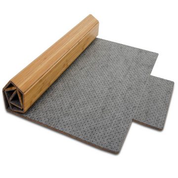 Floordirekt Bodenschutzmatte Bambus für Hartböden, Hellbraun