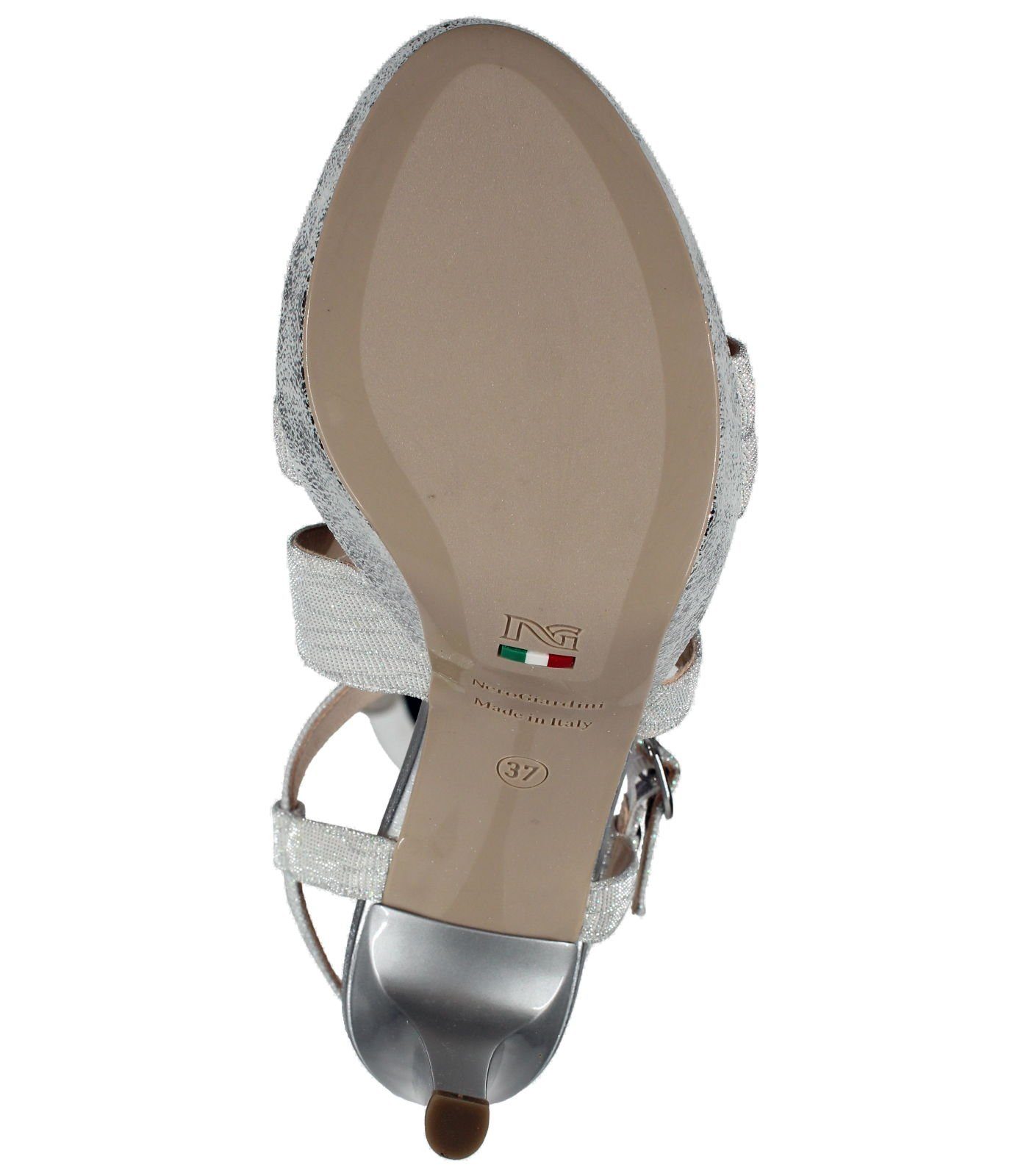 Nero Giardini Sandalen Silber Textil High-Heel-Sandalette