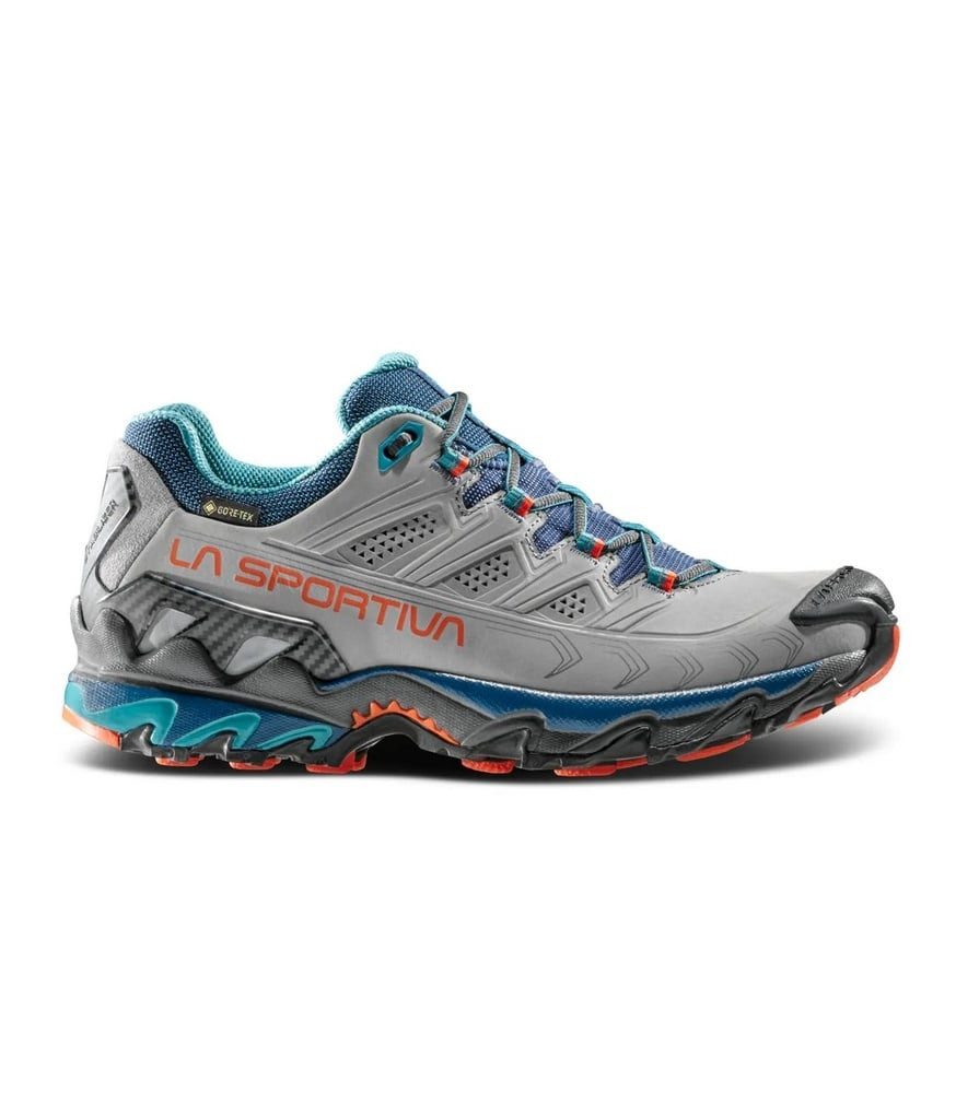 La Sportiva Ultra Raptor II Leather GTX (Nubukleder, wasserdicht) grau/rot Damen Wanderschuh