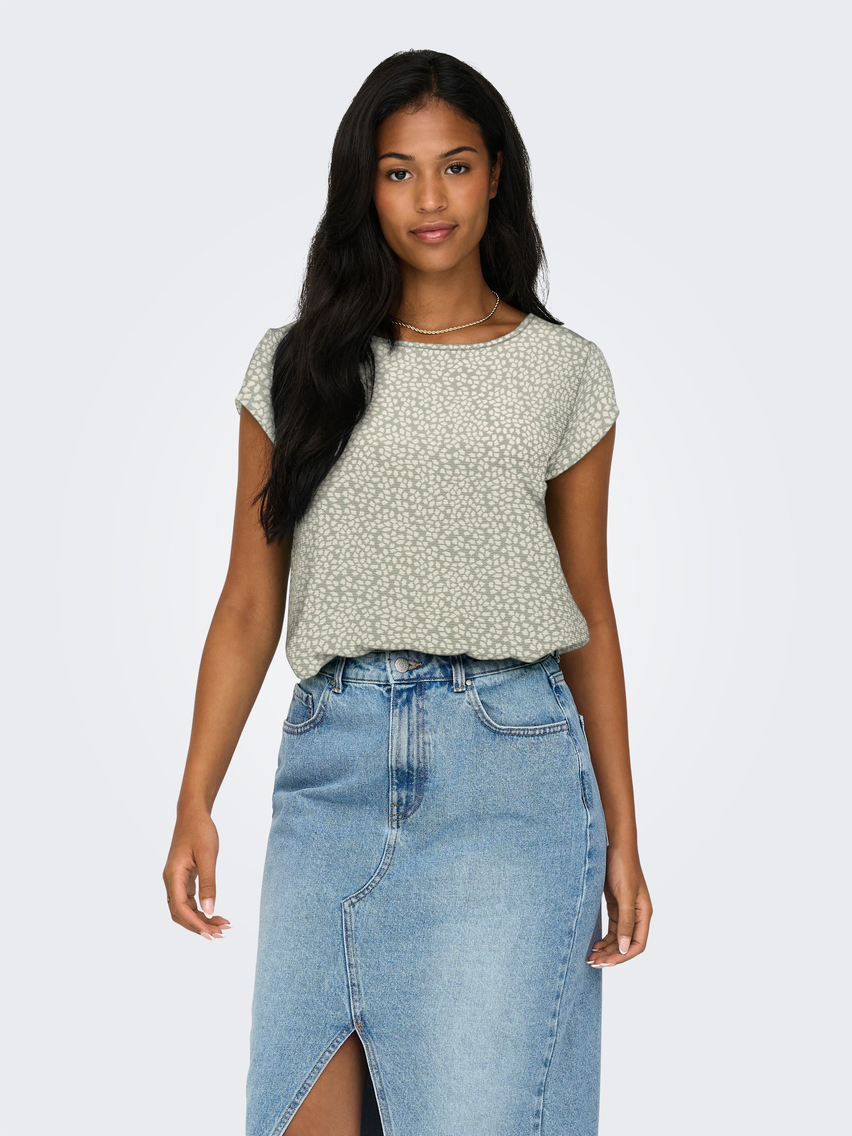ONLY Shirtbluse ONLVIC S/S AOP TOP günstig online kaufen